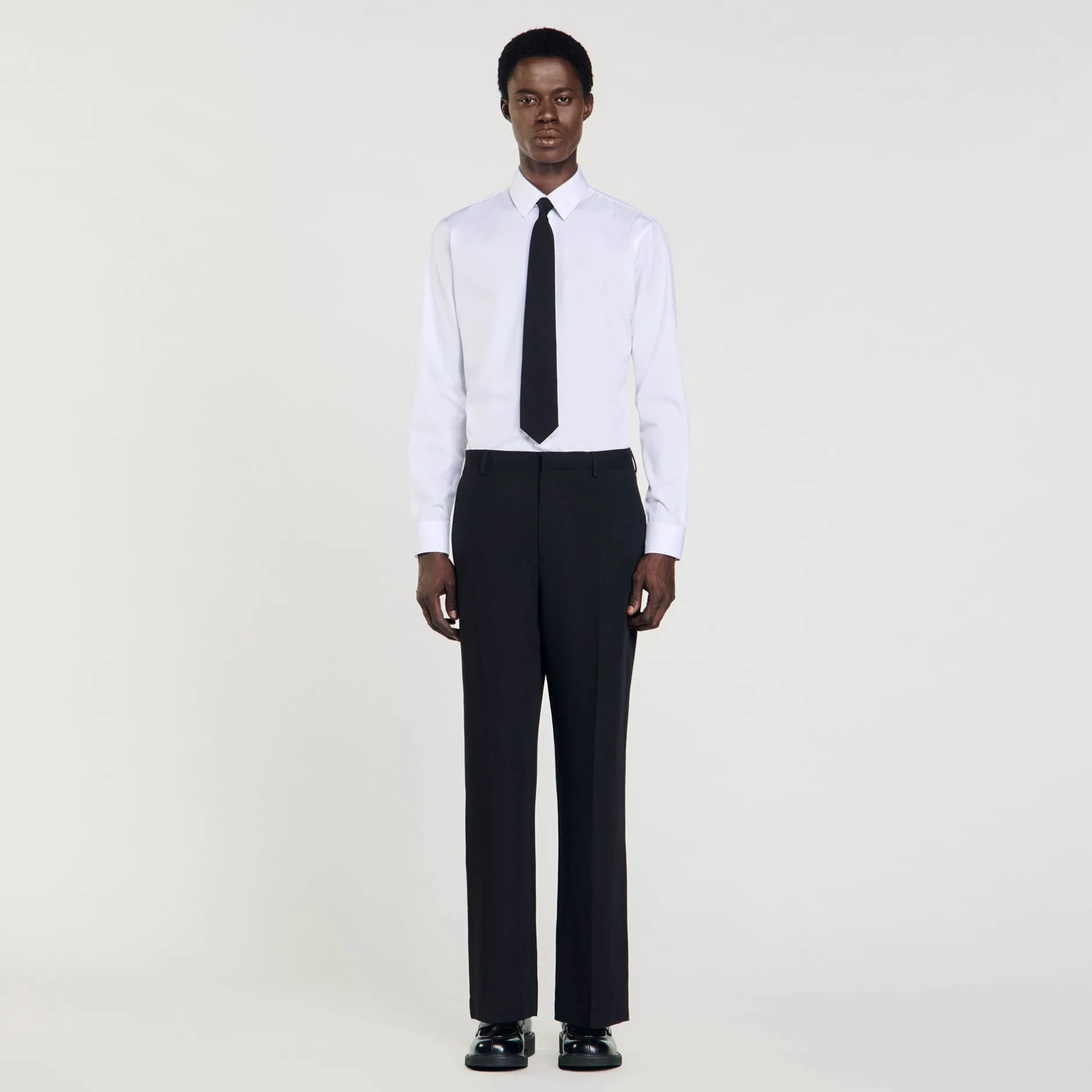 Homme SANDRO Pantalon De Costume En Laine