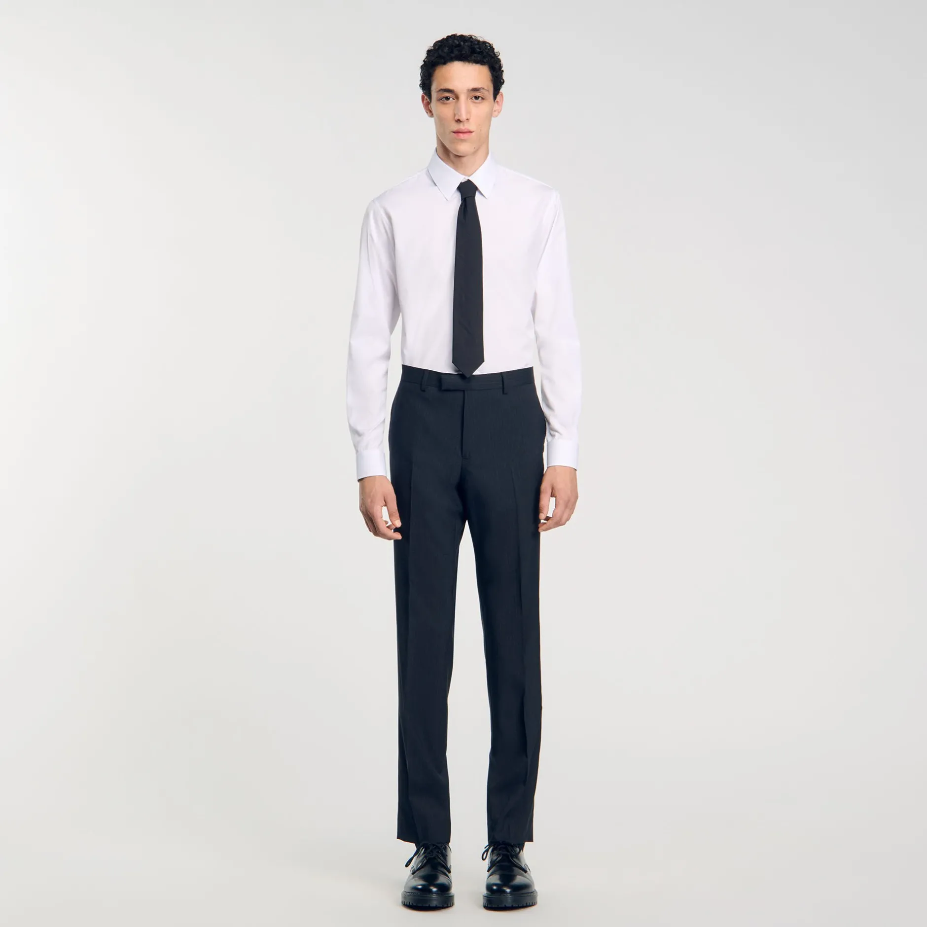 Homme SANDRO Pantalon De Costume Fines Rayures