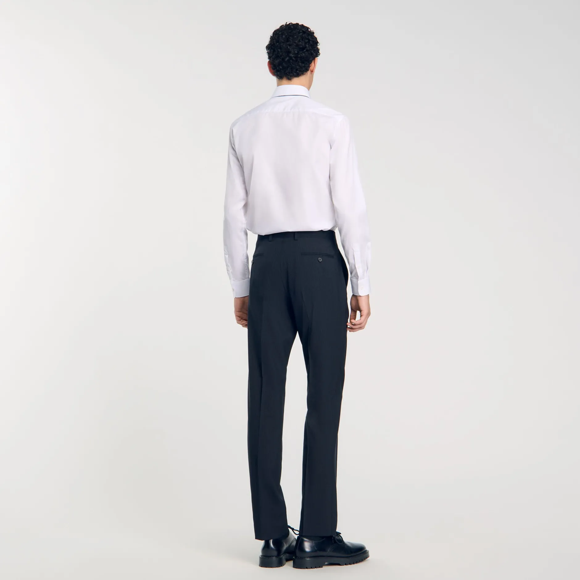 Homme SANDRO Pantalon De Costume Fines Rayures