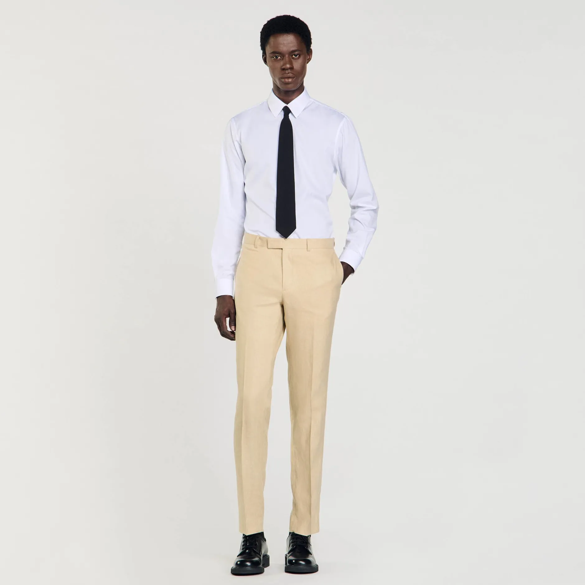 Homme SANDRO Pantalon En Lin