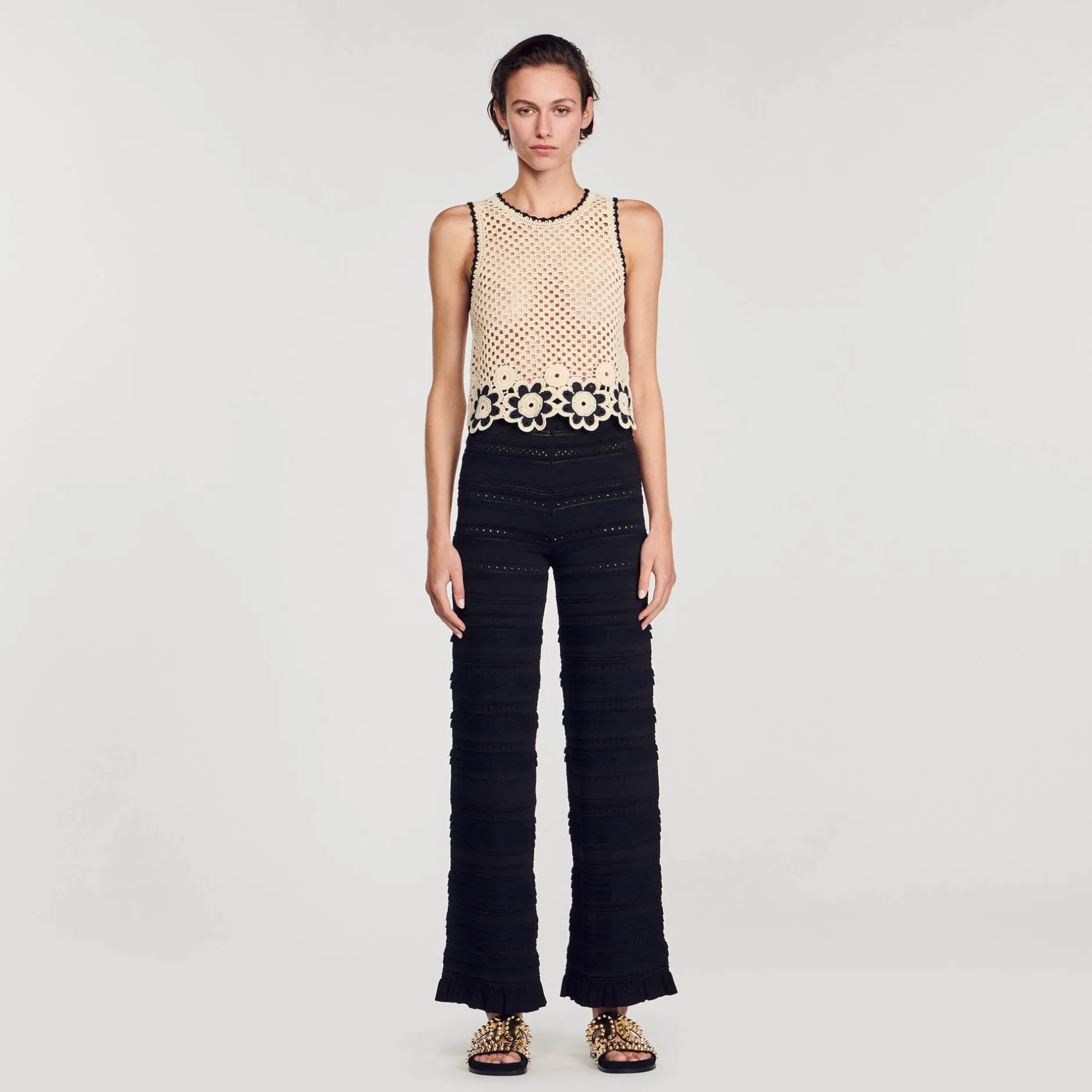Femme SANDRO Pantalon En Maille