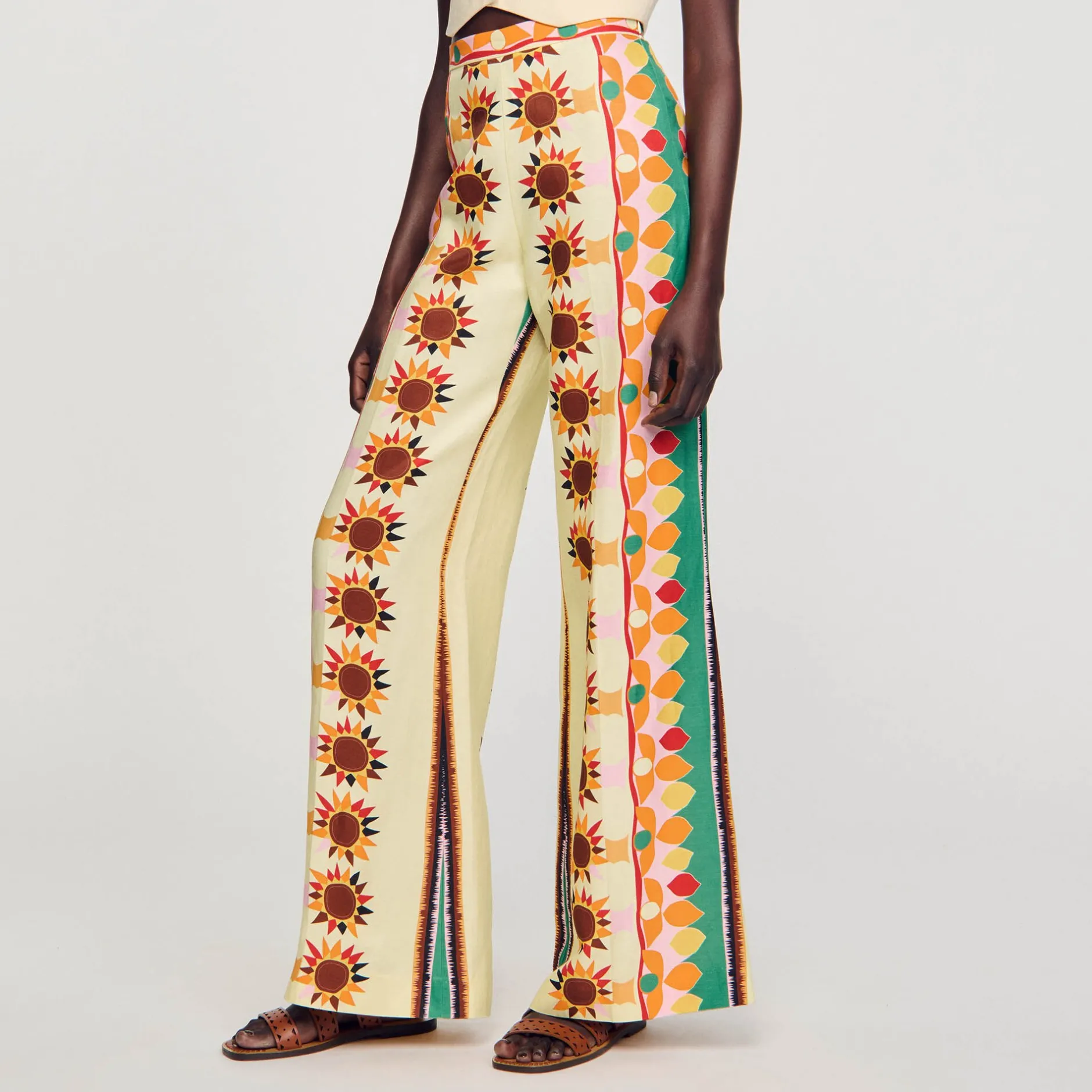 Femme SANDRO Pantalon Fluide Imprimé