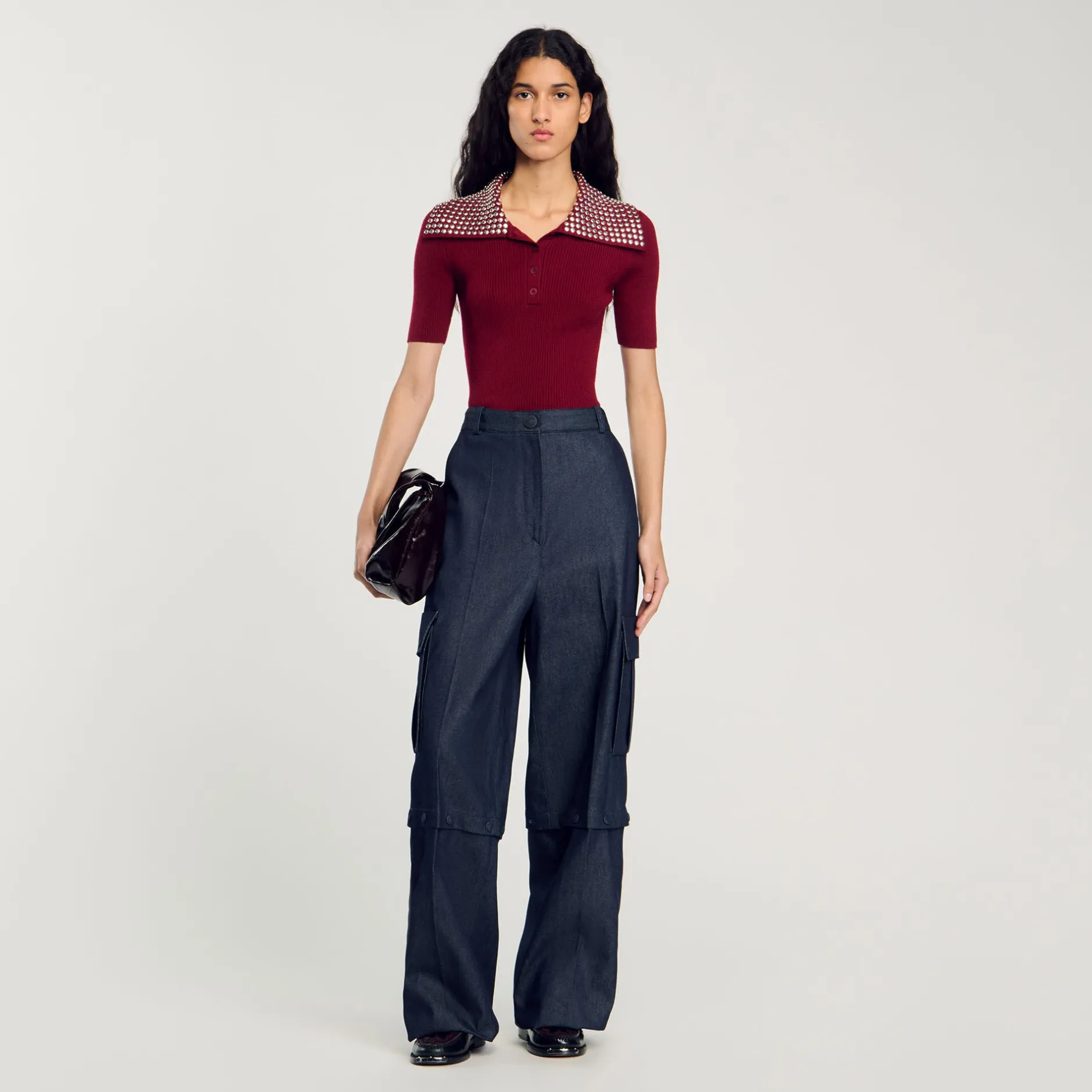 Femme SANDRO Pantalon Modulable En Jean