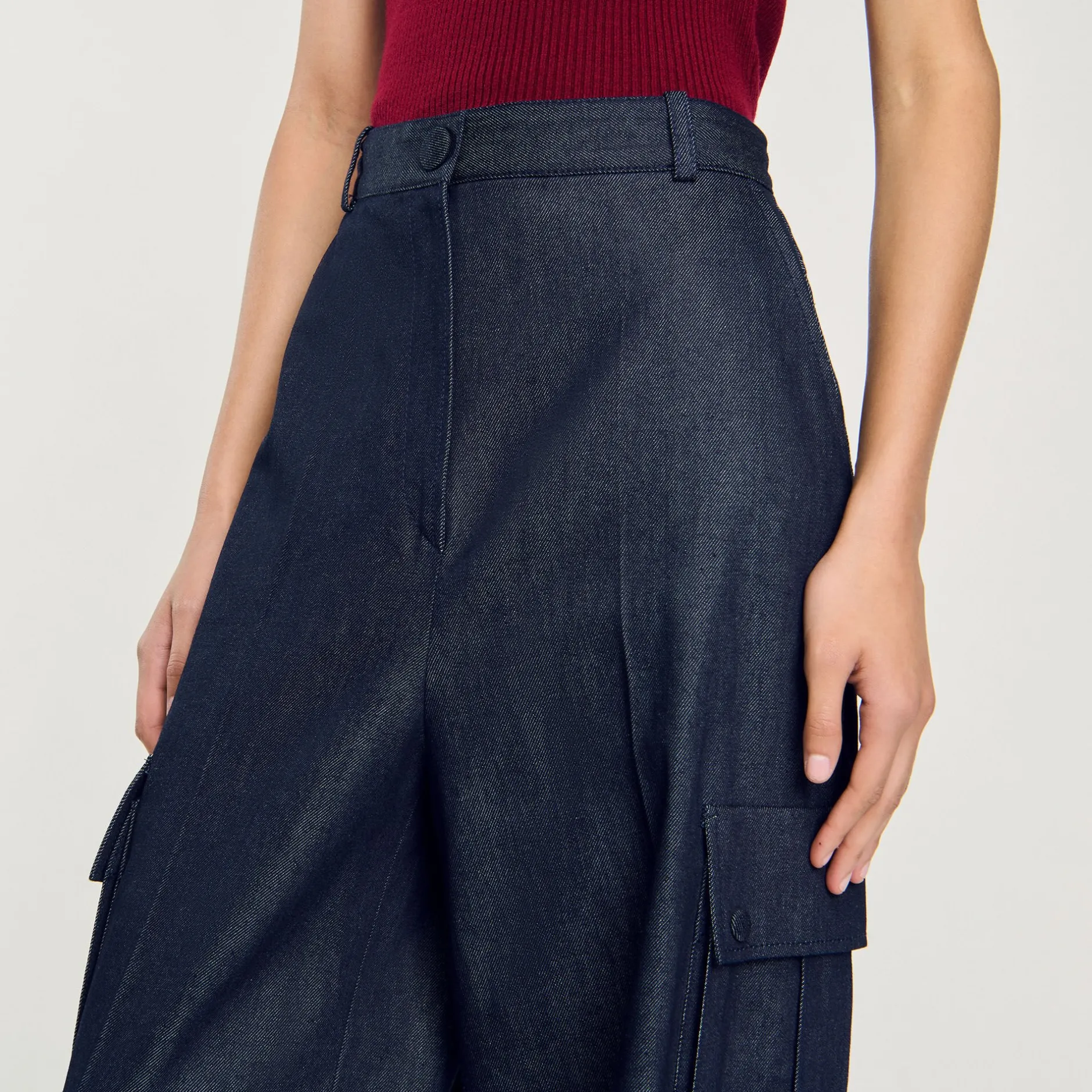 Femme SANDRO Pantalon Modulable En Jean