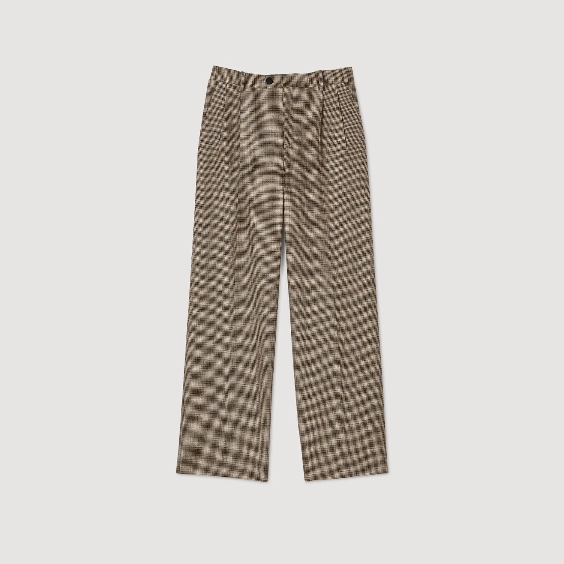 Femme SANDRO Pantalon Motif Pied De Poule
