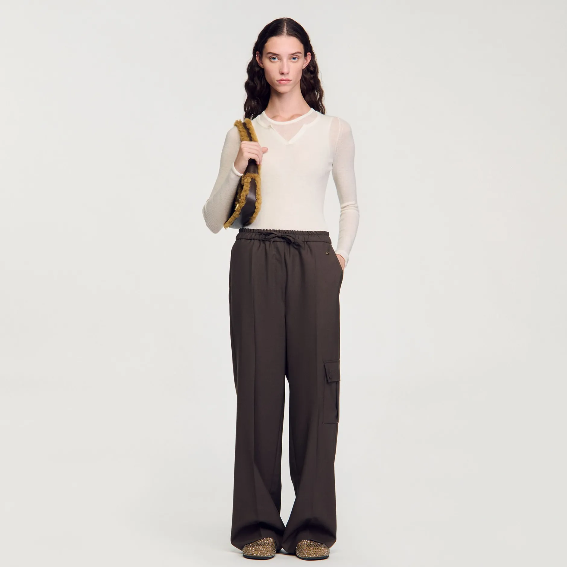 Femme SANDRO Pantalon Taille élastiquée