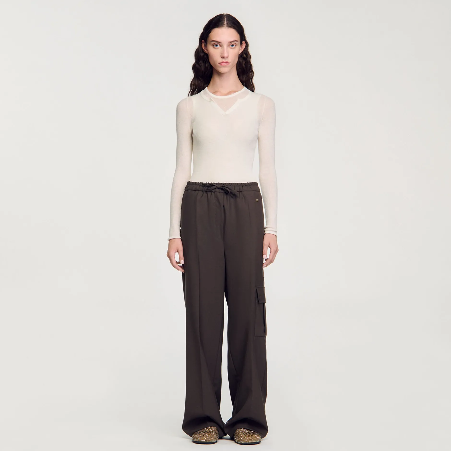 Femme SANDRO Pantalon Taille élastiquée