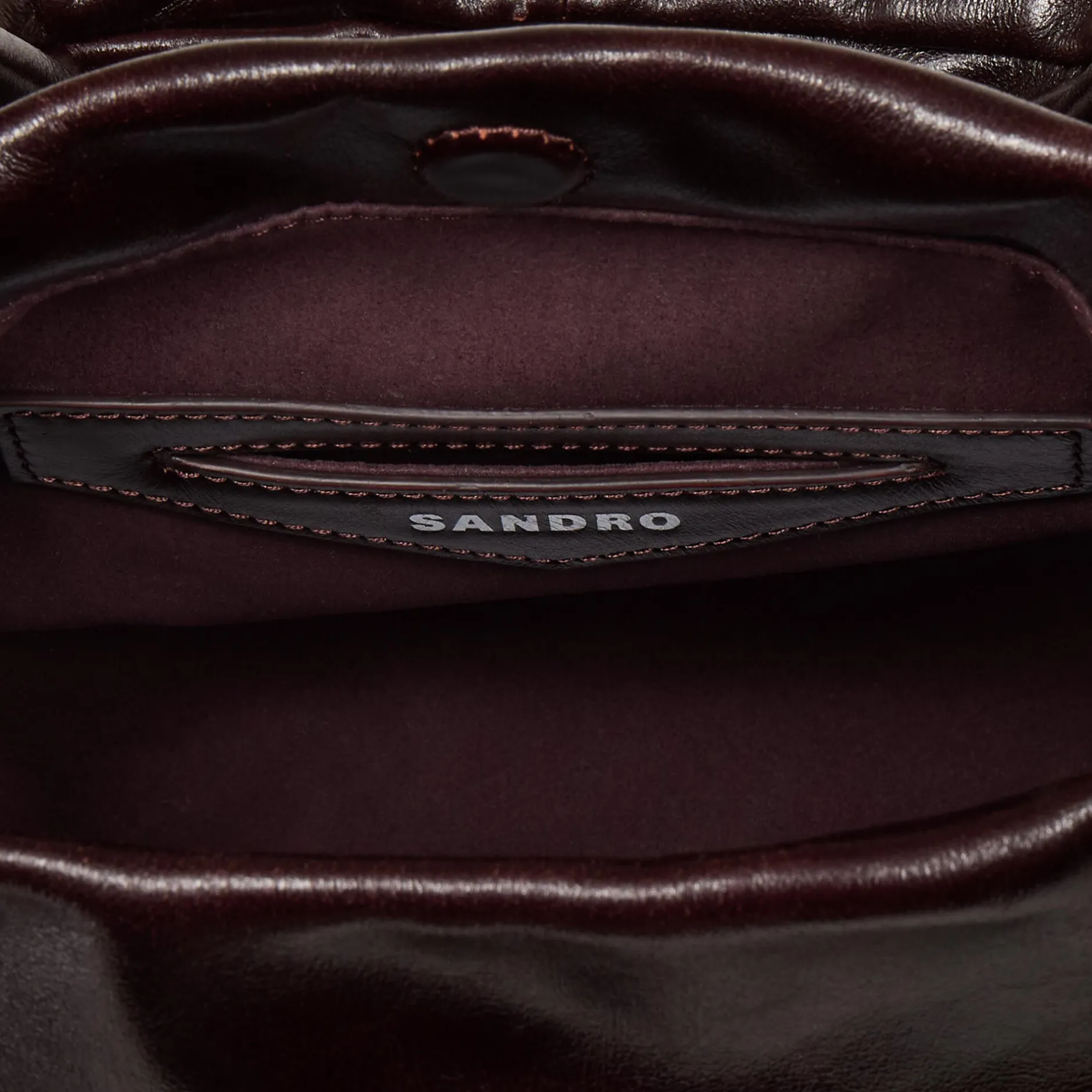 Femme SANDRO Petit Sac En Cuir Brillant
