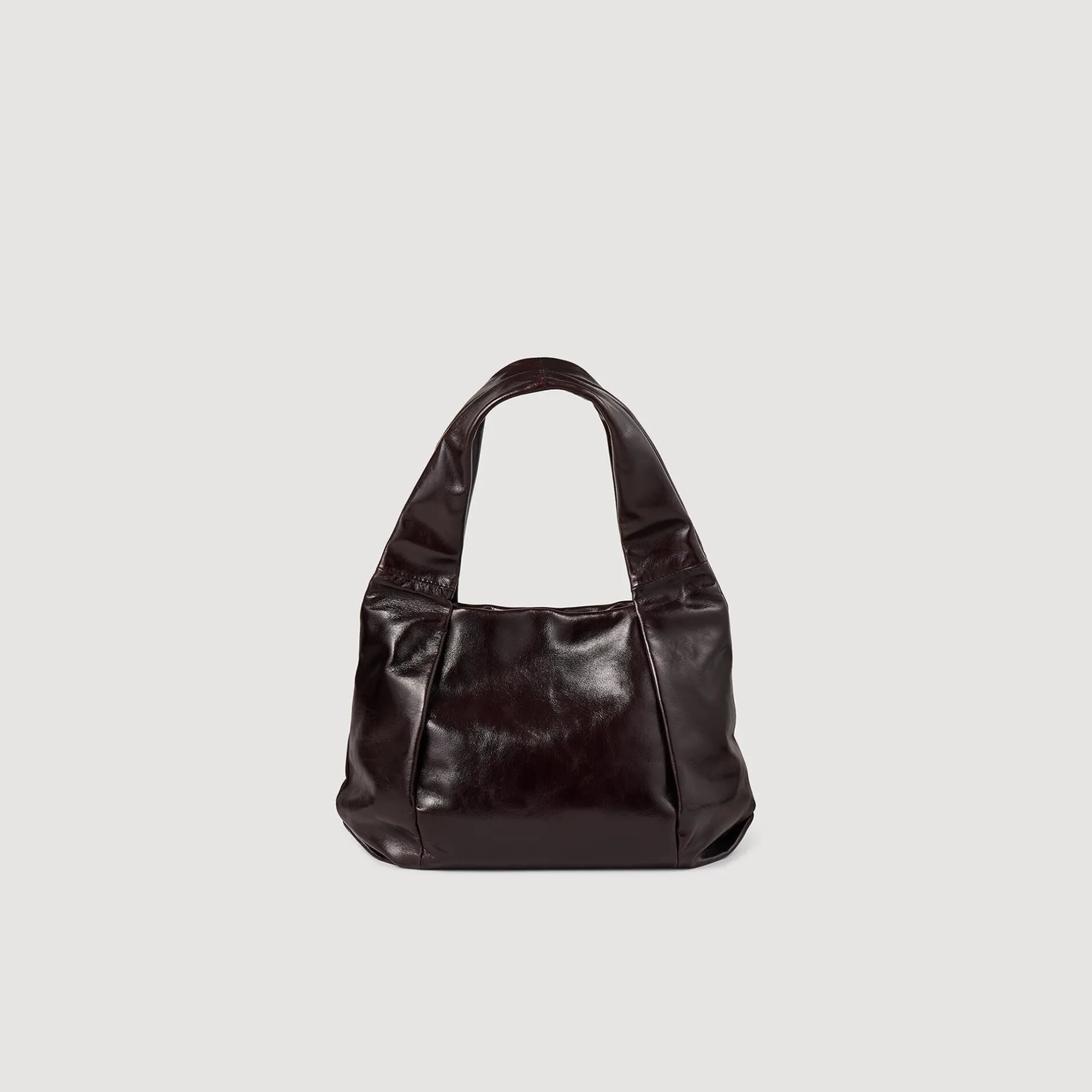 Femme SANDRO Petit Sac En Cuir Brillant