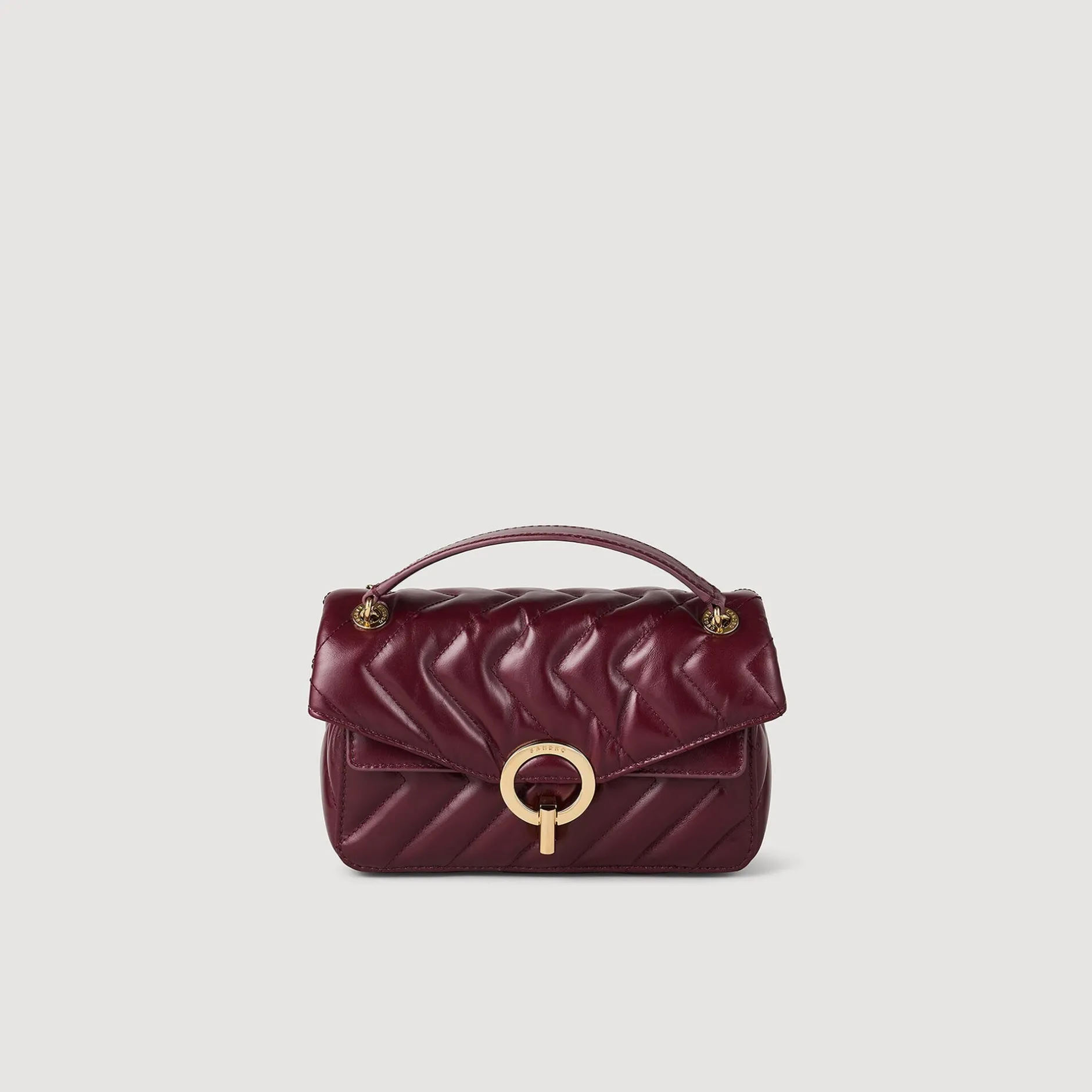 Femme SANDRO Petit Sac Yza En Cuir Lisse
