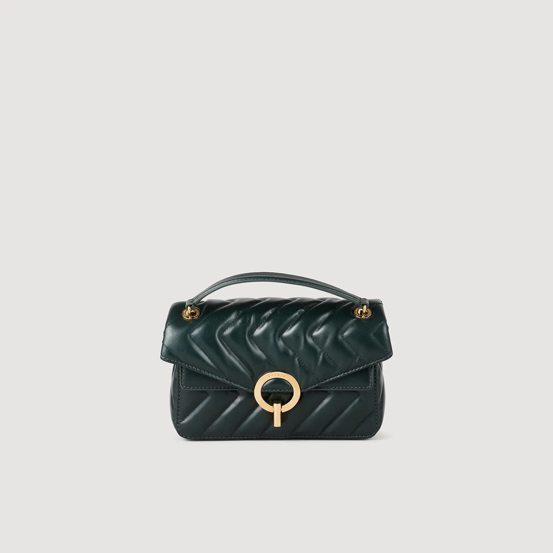 Femme SANDRO Petit Sac Yza En Cuir Lisse