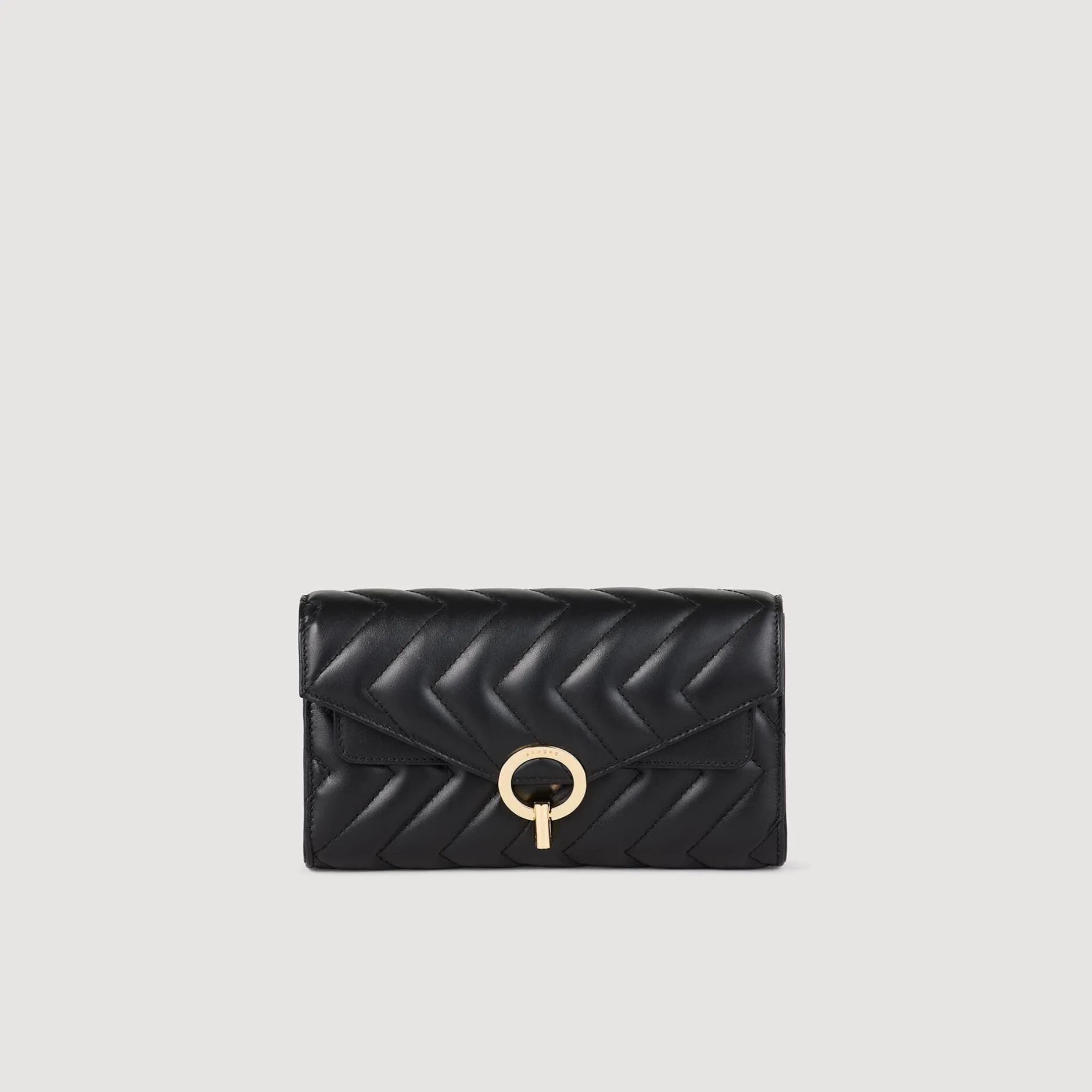 Femme SANDRO Pochette Crossbody En Cuir