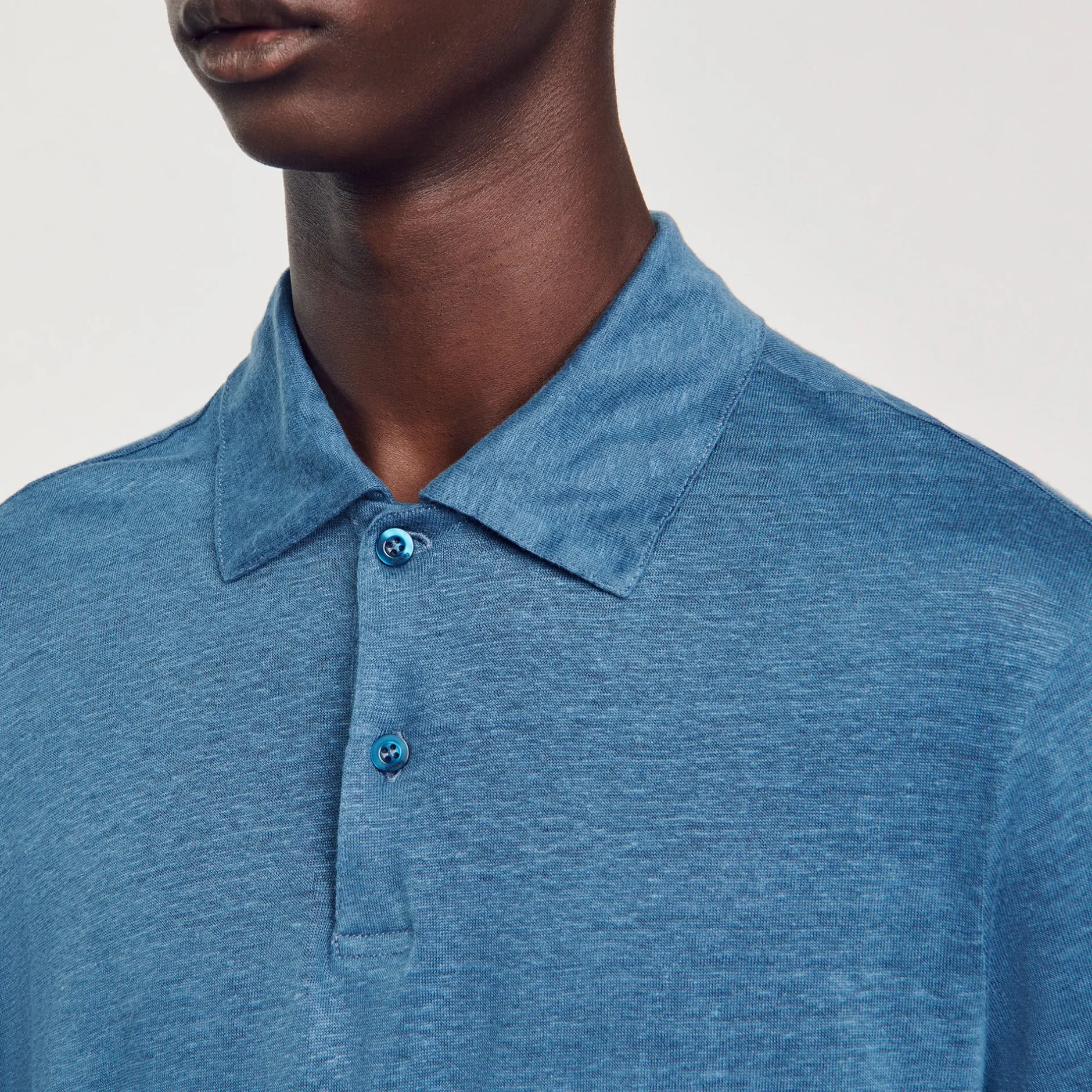 Homme SANDRO Polo En Lin