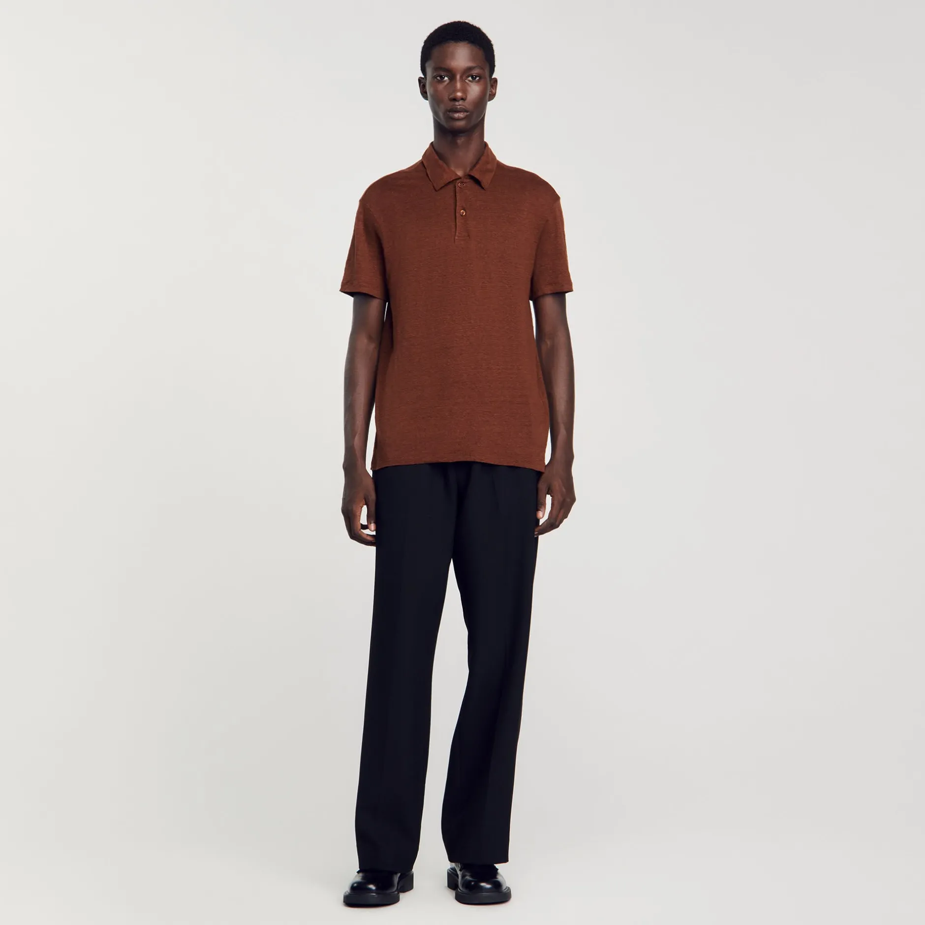 Homme SANDRO Polo En Lin