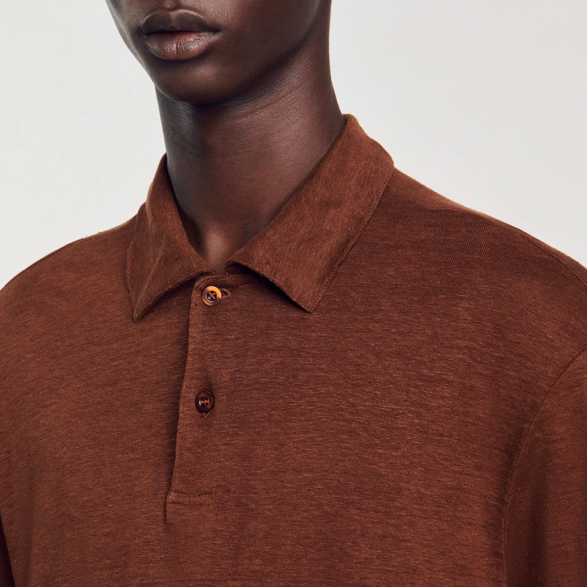 Homme SANDRO Polo En Lin