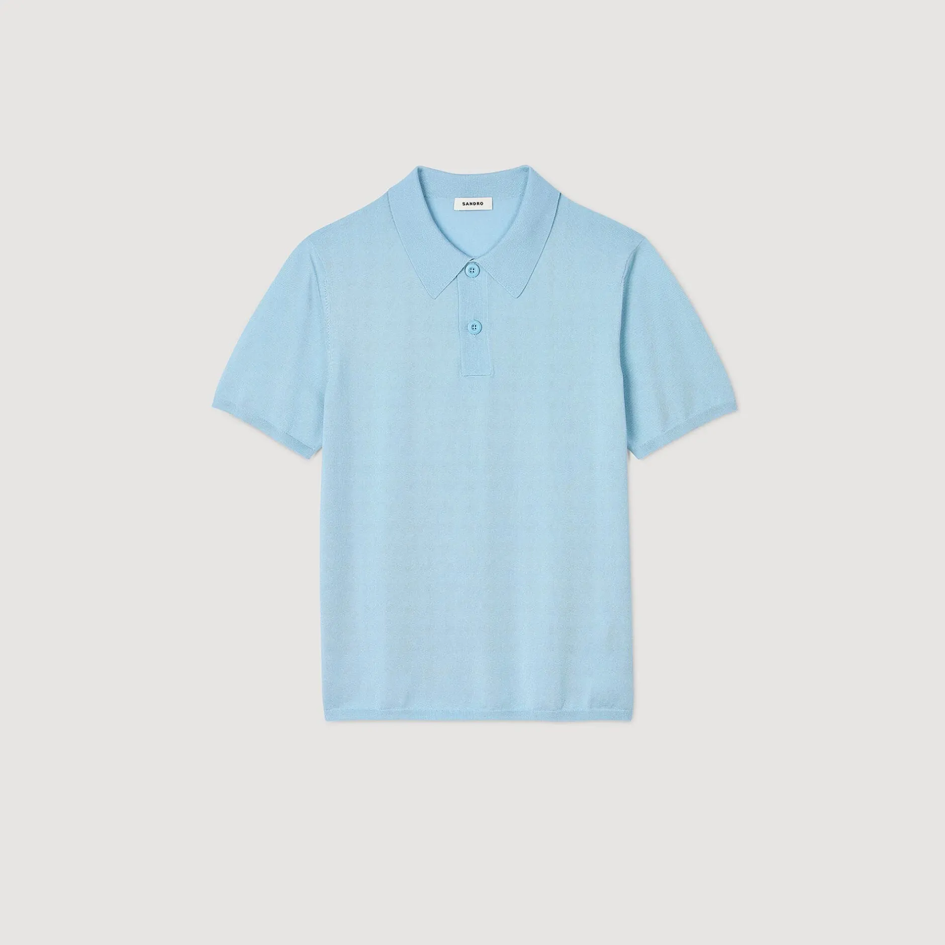 Homme SANDRO Polo En Maille à Manches Courtes
