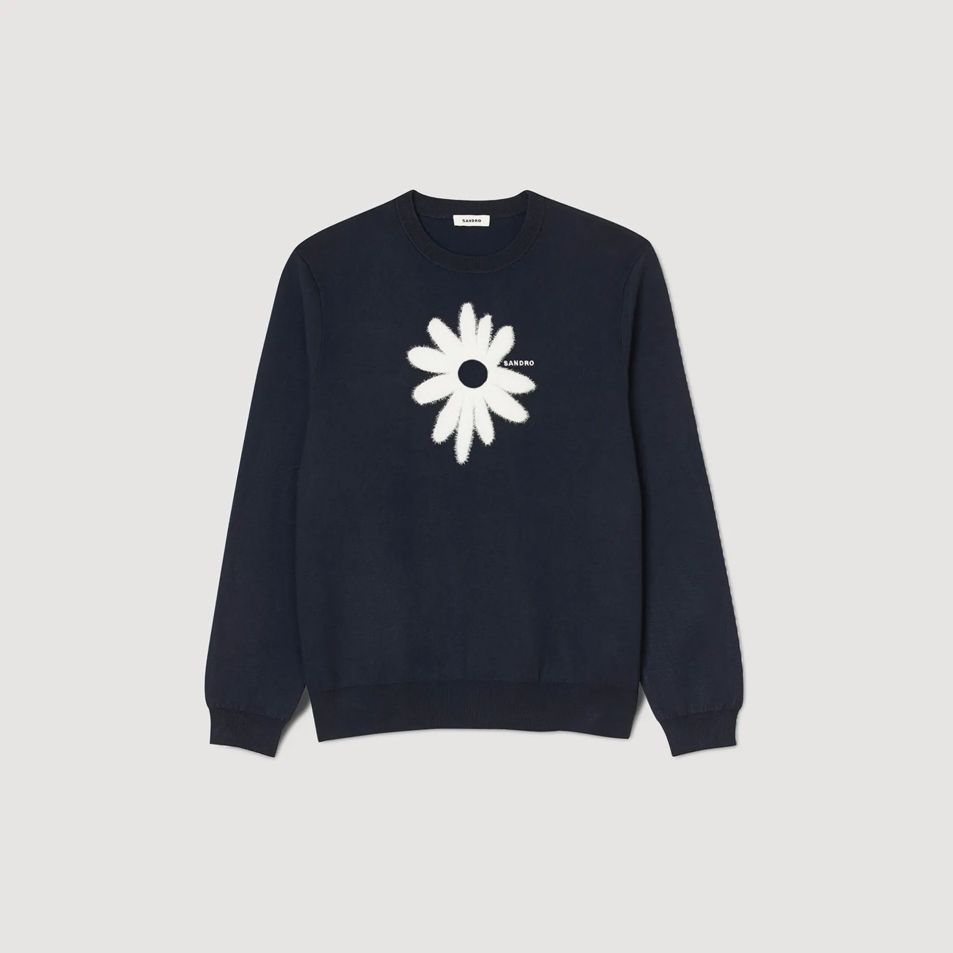 Homme SANDRO Pull à Jacquard Fleur