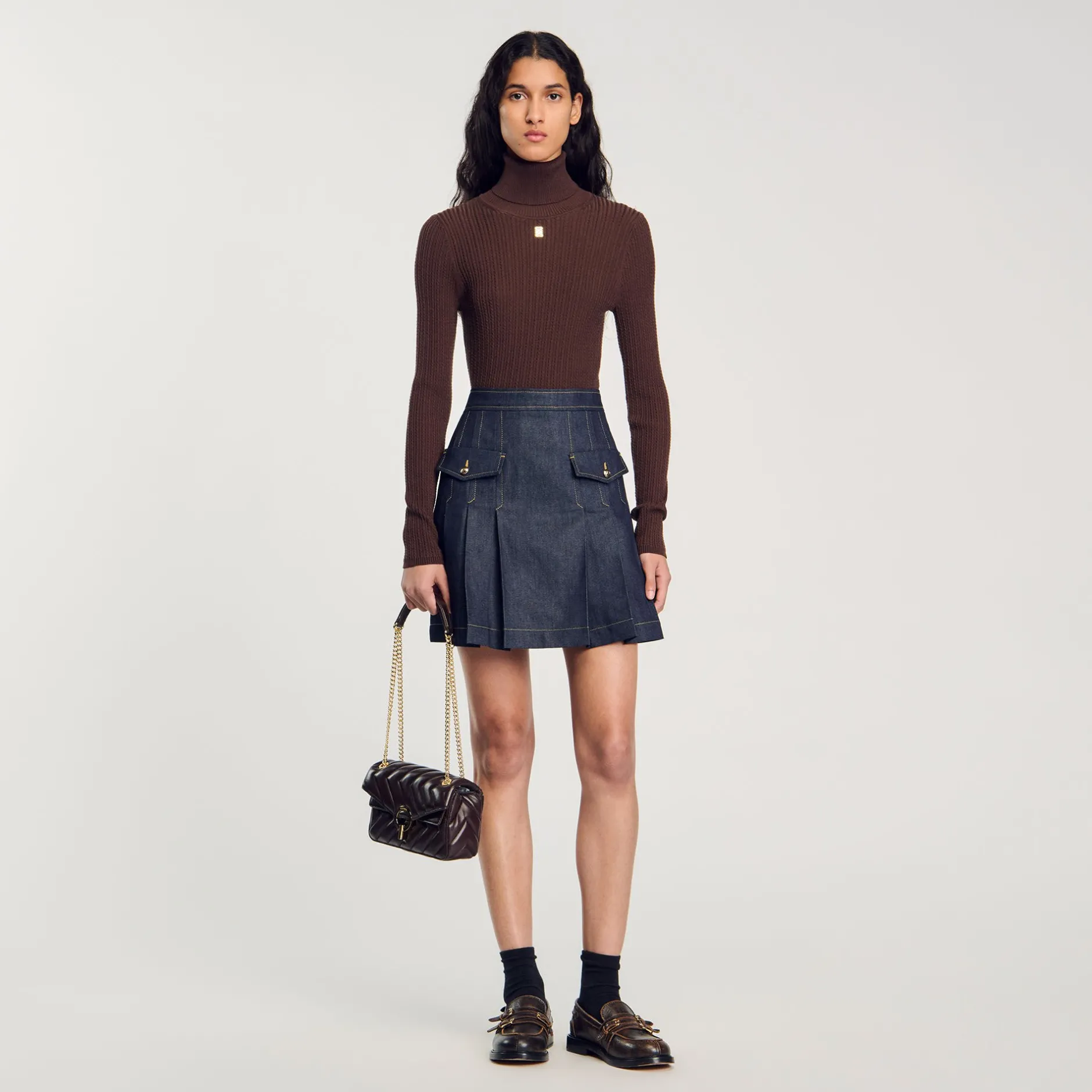 Femme SANDRO Pull Col Roulé