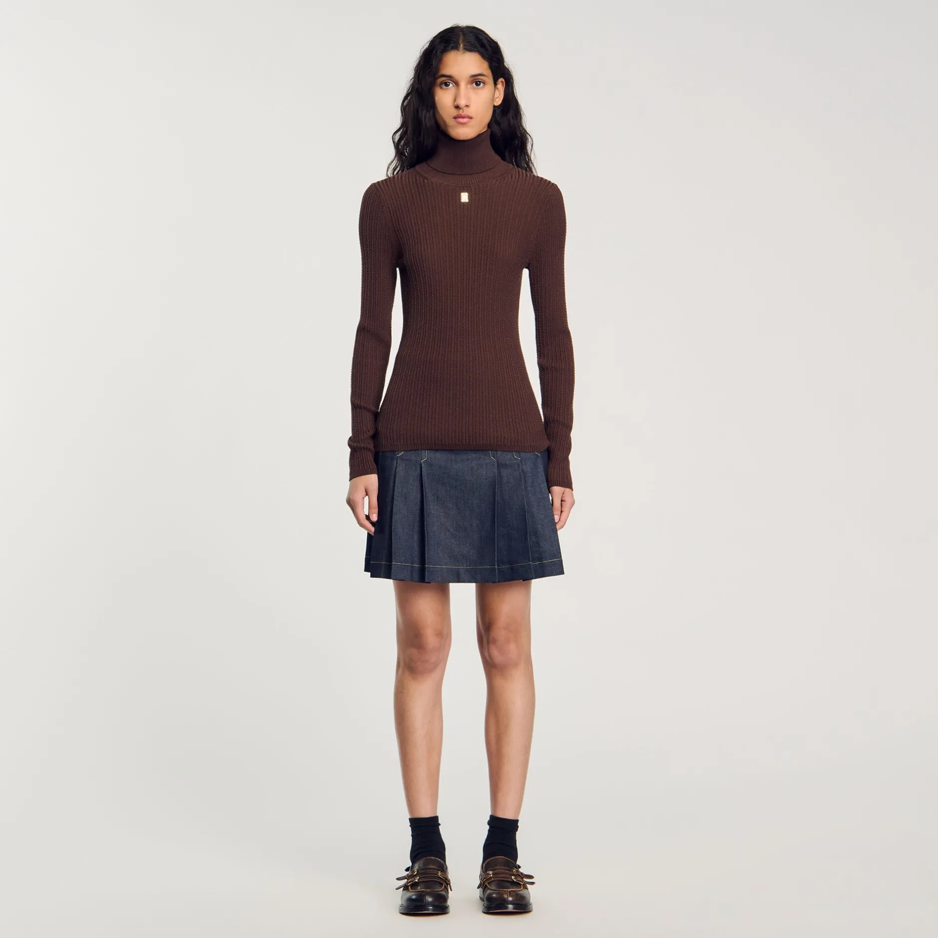 Femme SANDRO Pull Col Roulé