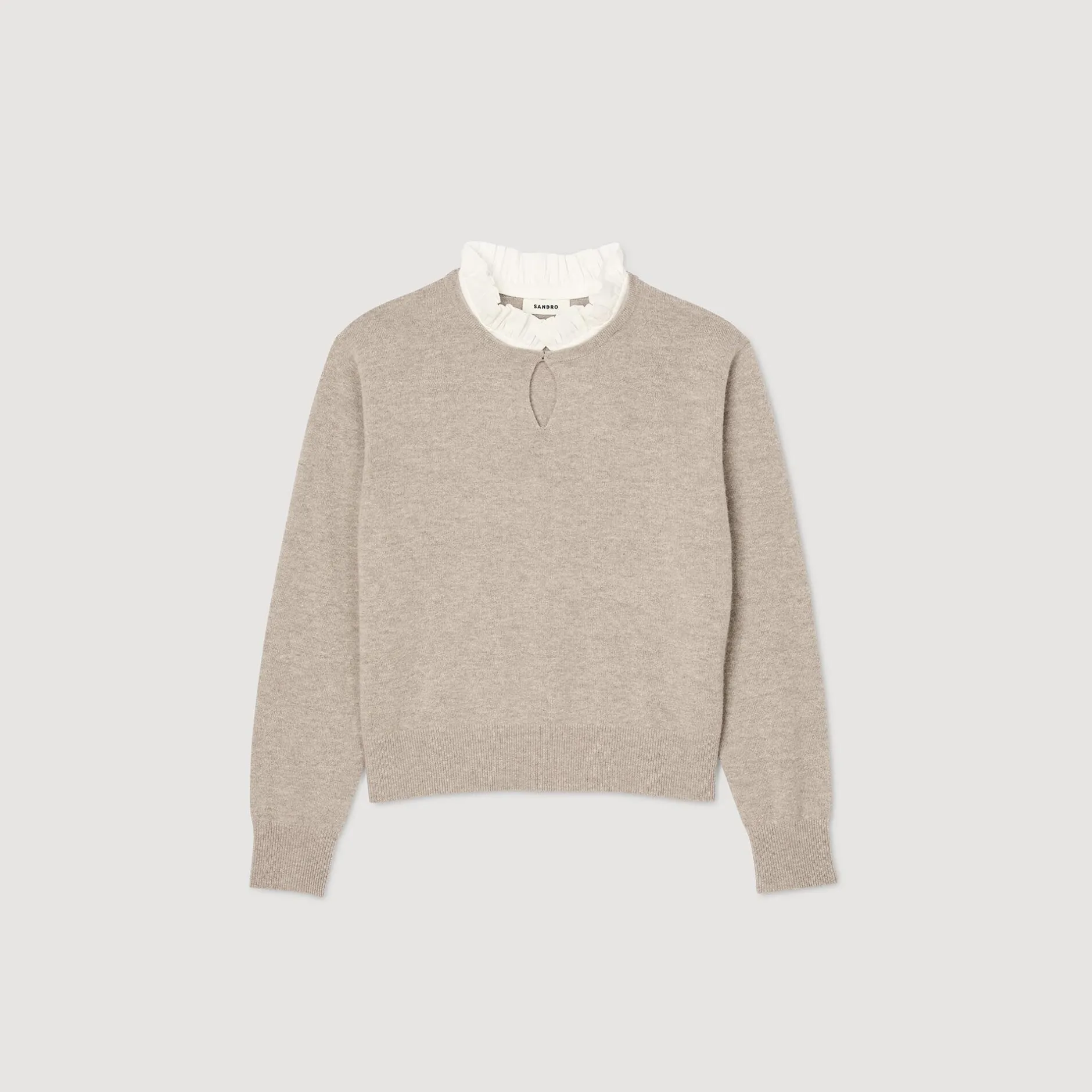 Femme SANDRO Pull En Laine Et Cachemire à Volant