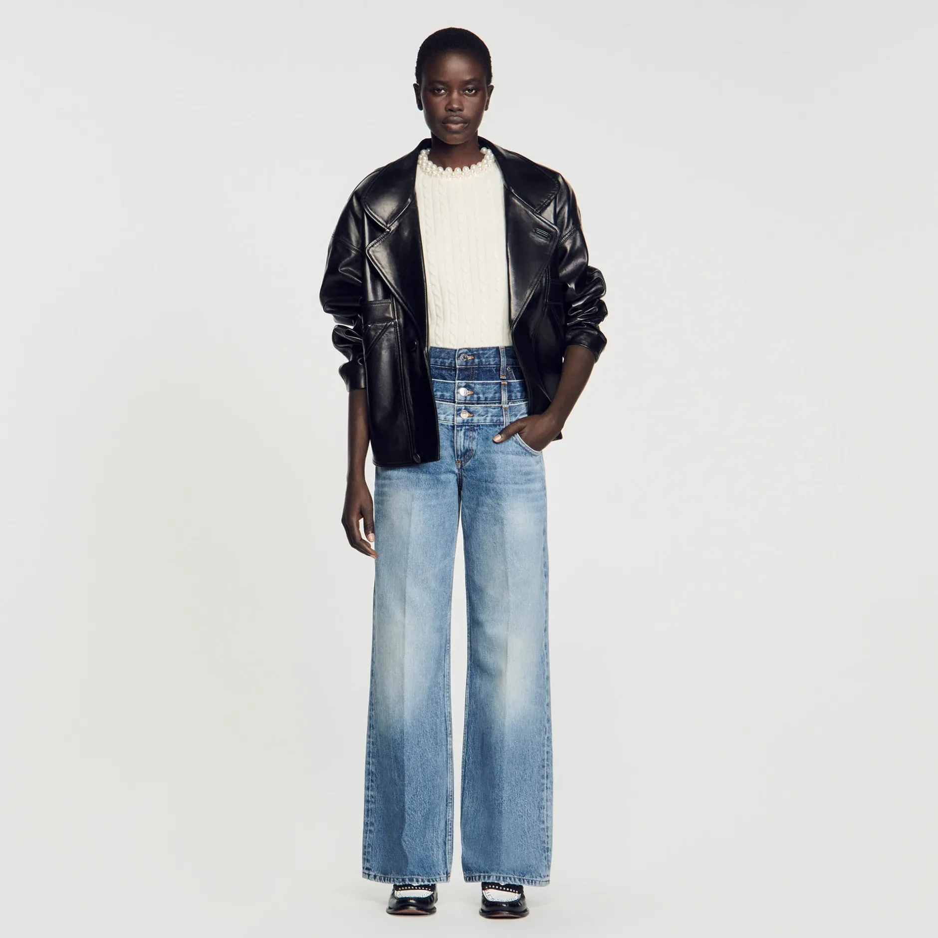 Femme SANDRO Pull En Maille Câblée