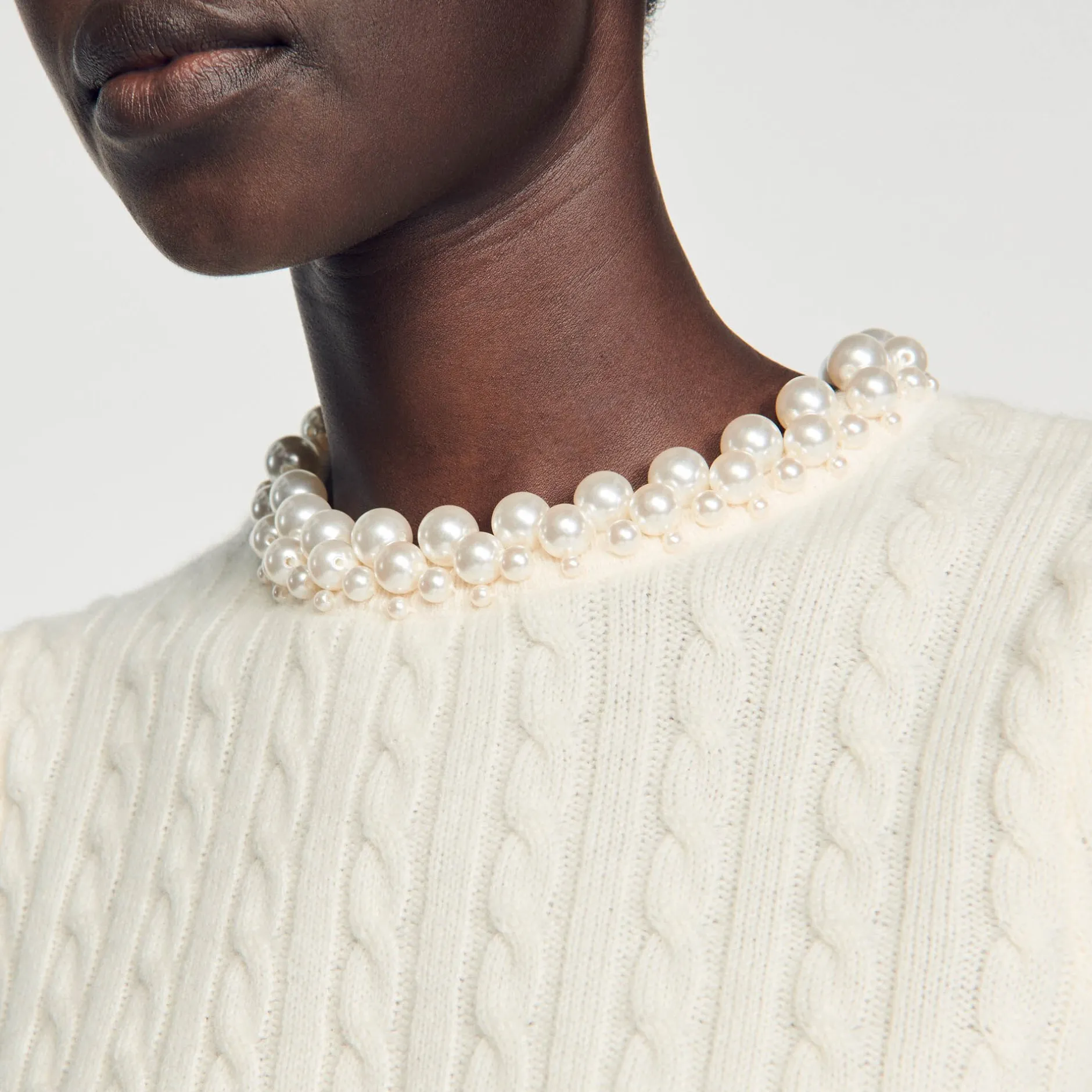 Femme SANDRO Pull En Maille Câblée