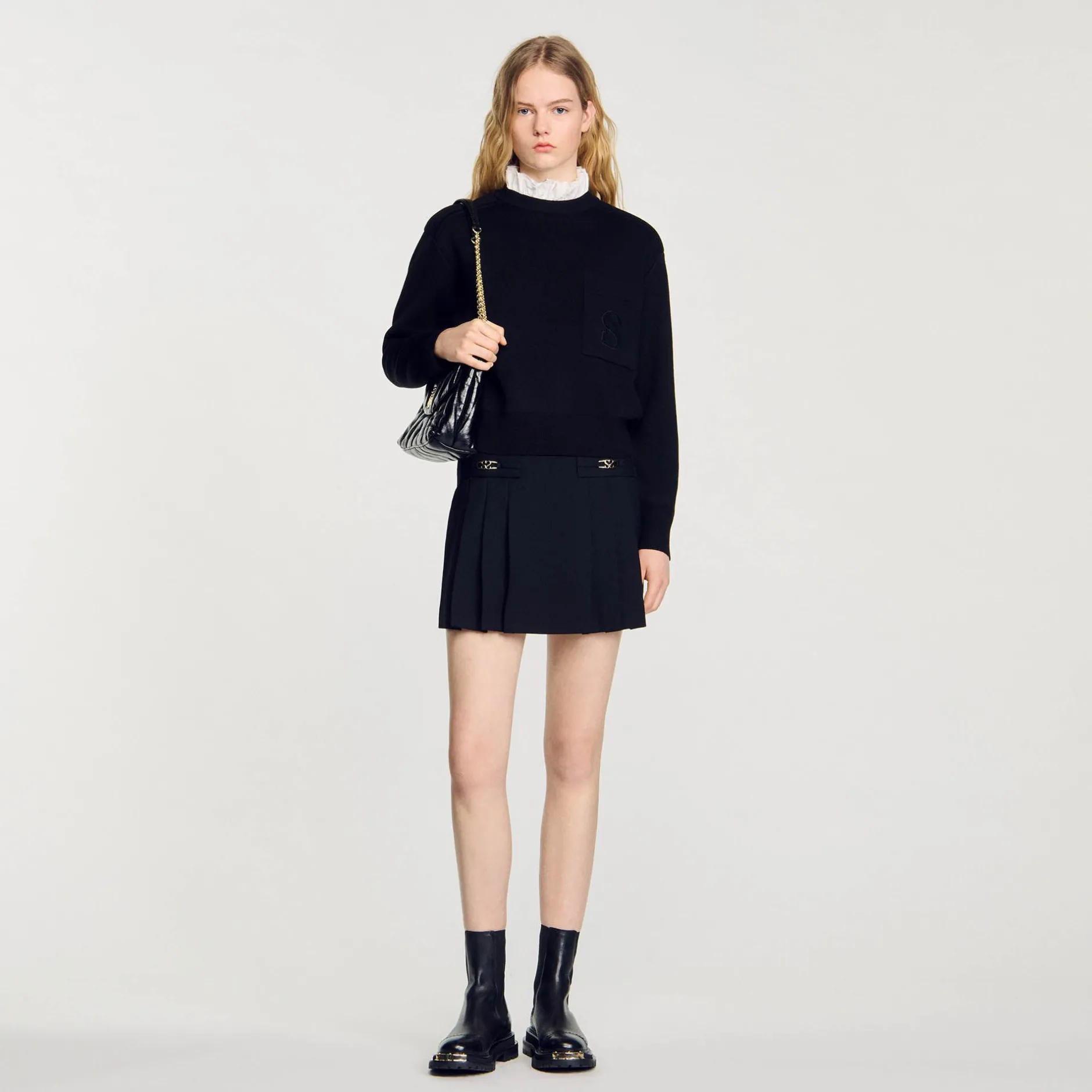 Femme SANDRO Pull En Maille Col Montant