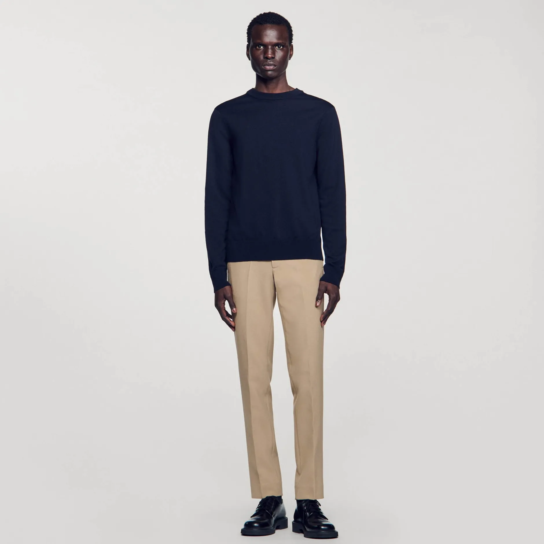 Homme SANDRO Pull En Maille Fine En Laine