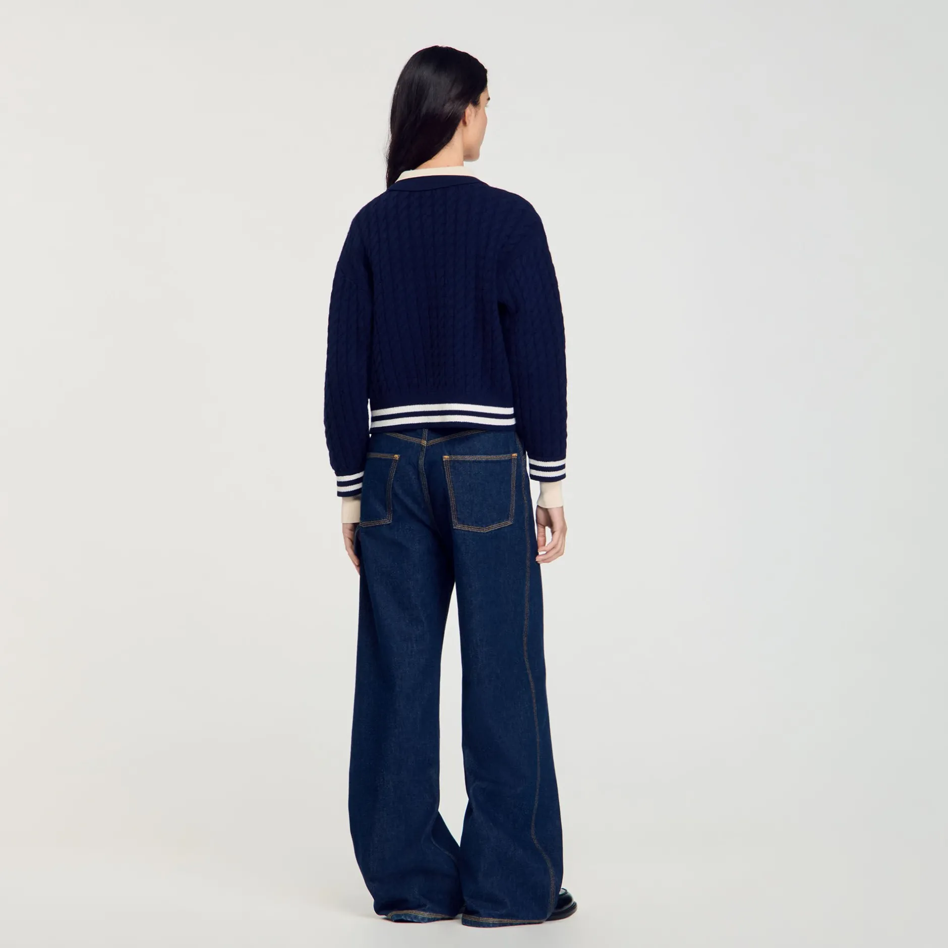 Femme SANDRO Pull En Maille Torsadée