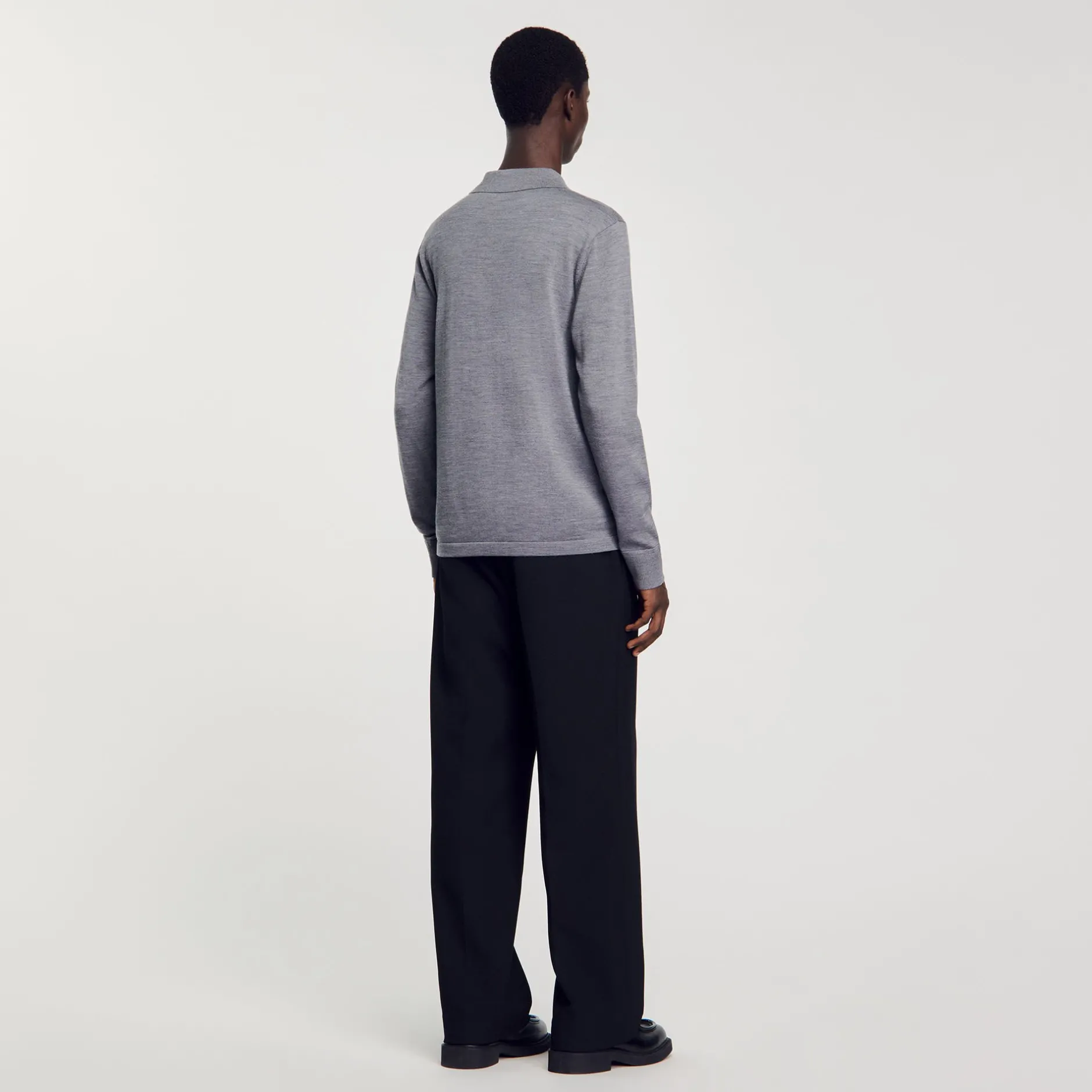 Homme SANDRO Pull Polo En Maille