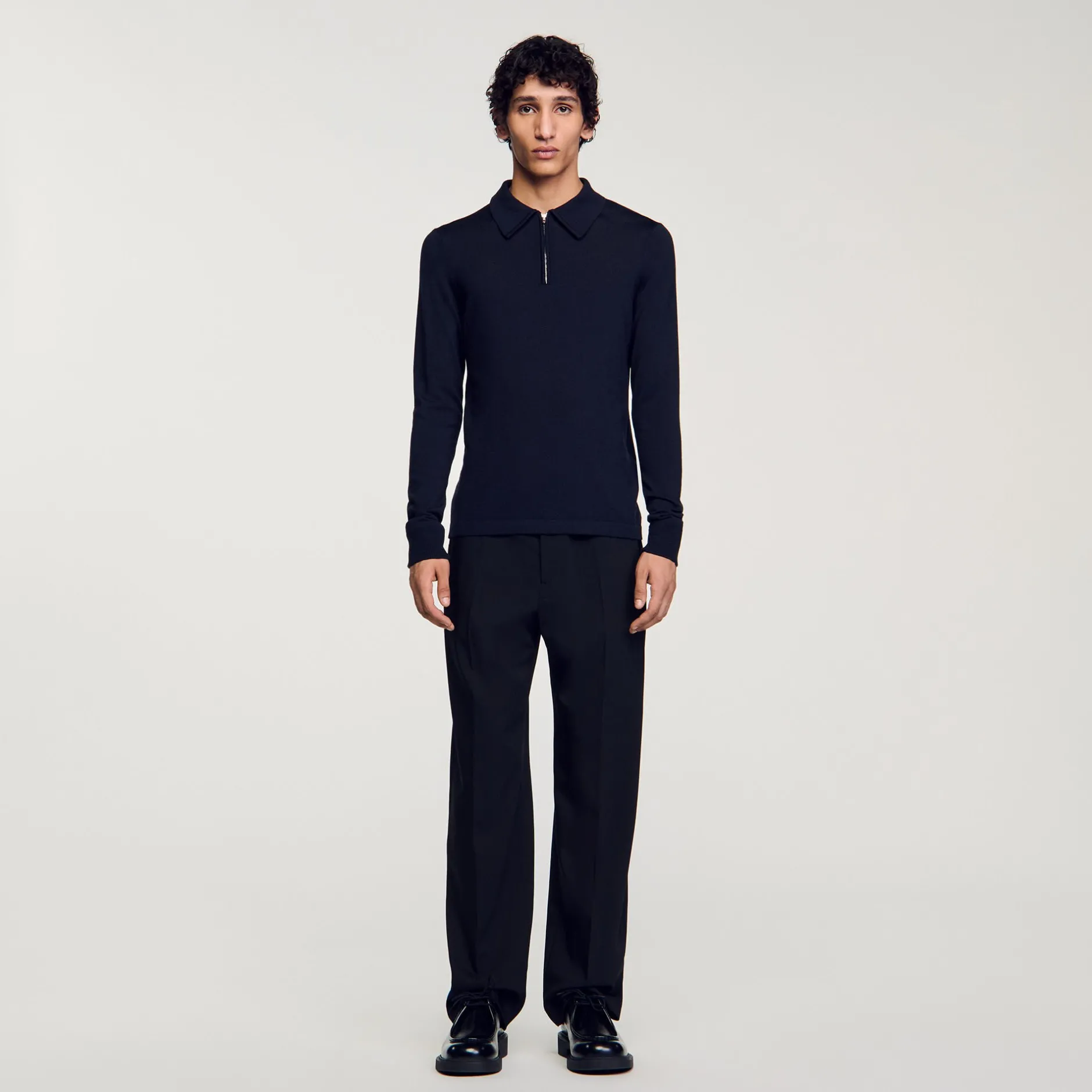 Homme SANDRO Pull Polo En Maille