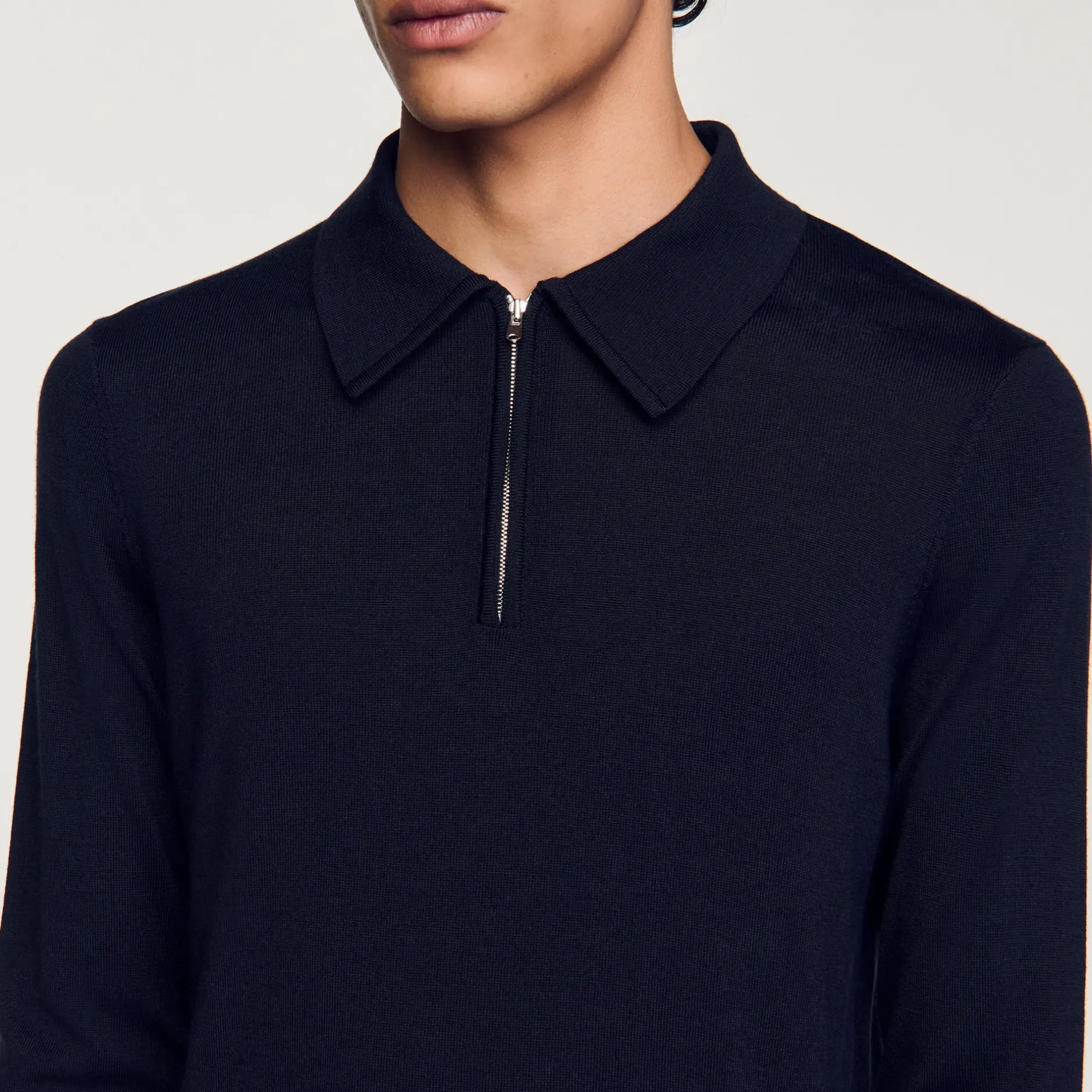 Homme SANDRO Pull Polo En Maille