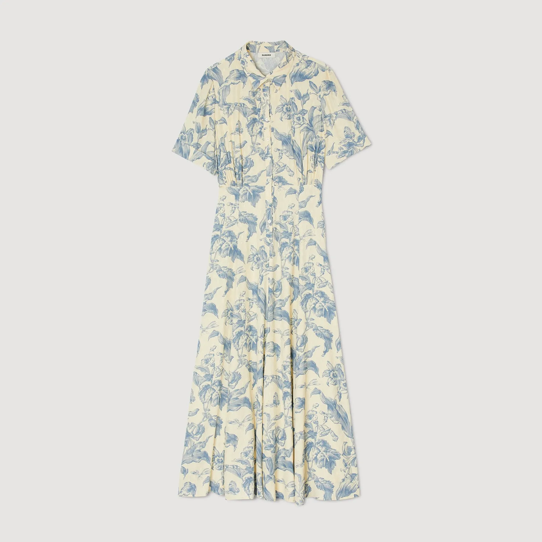 Femme SANDRO Robe Chemise Fleurie