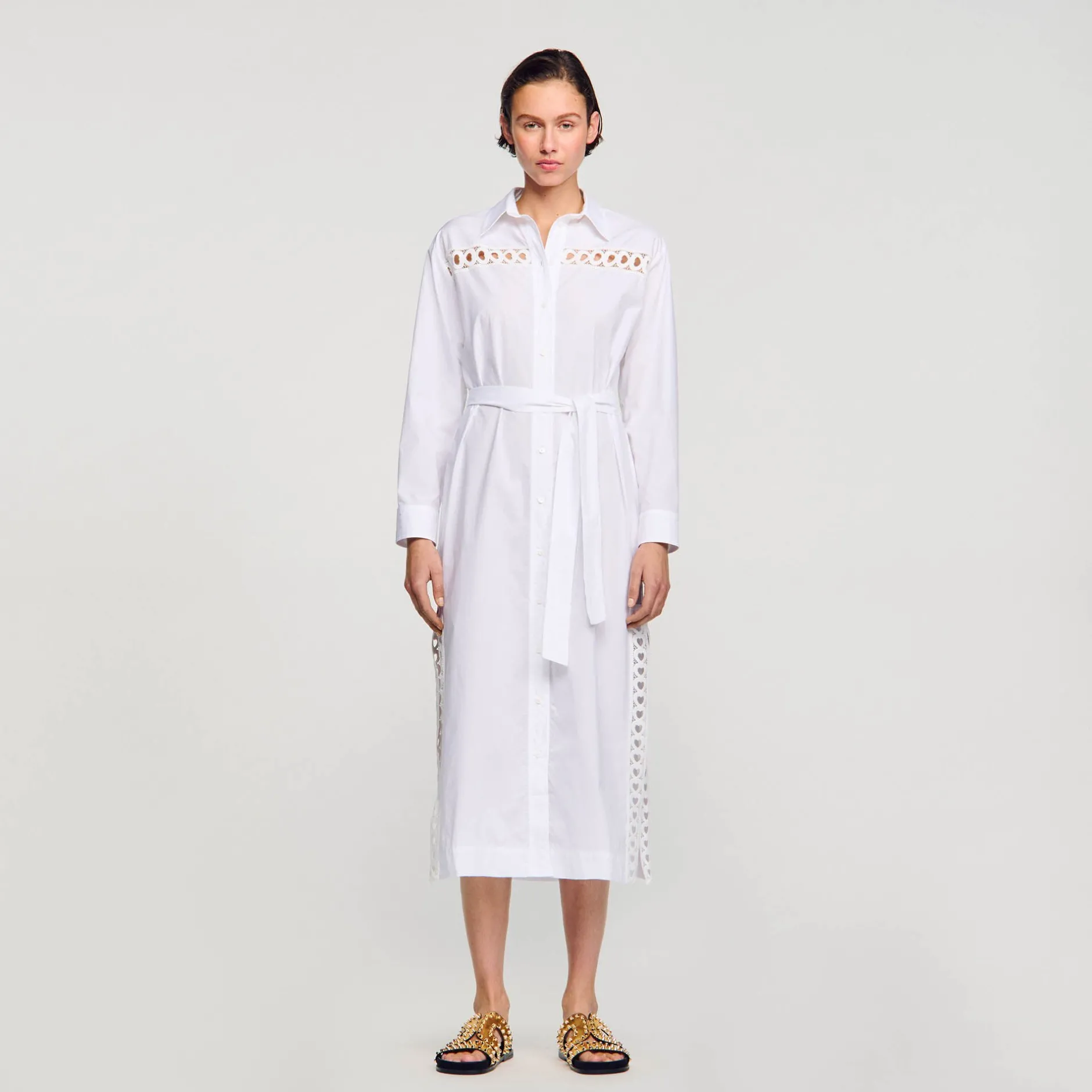 Femme SANDRO Robe Chemise Longue