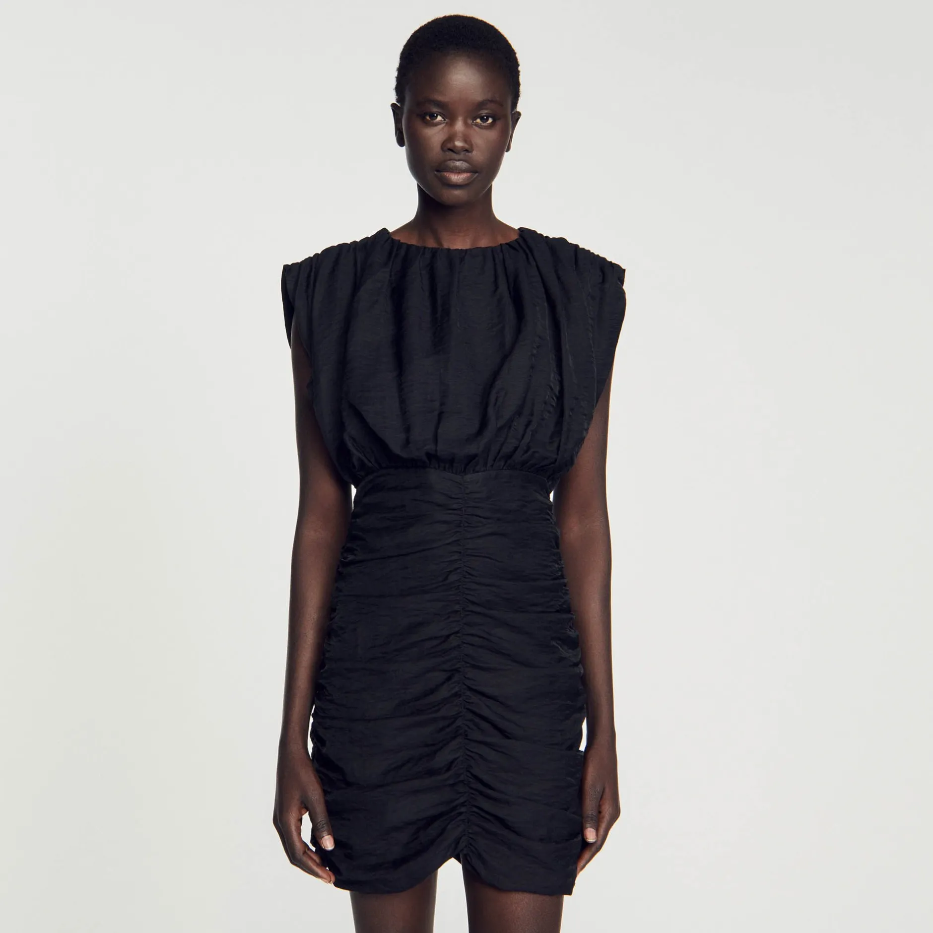 Femme SANDRO Robe Courte Drapée