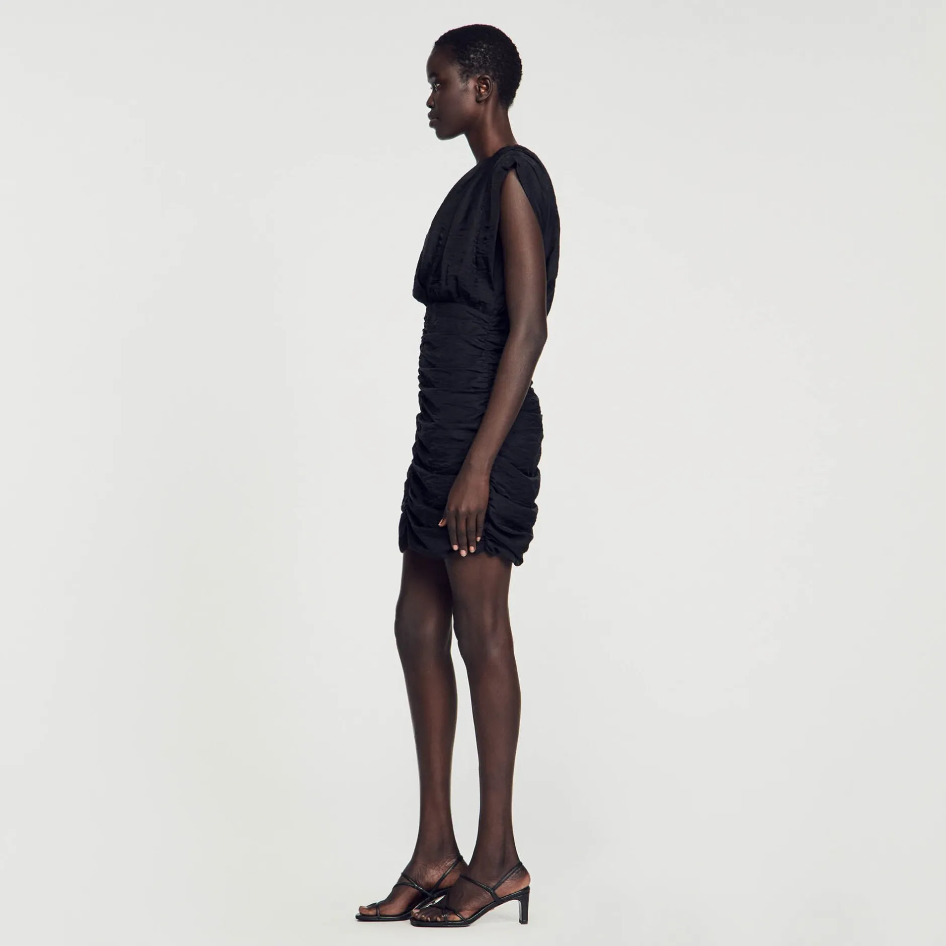Femme SANDRO Robe Courte Drapée