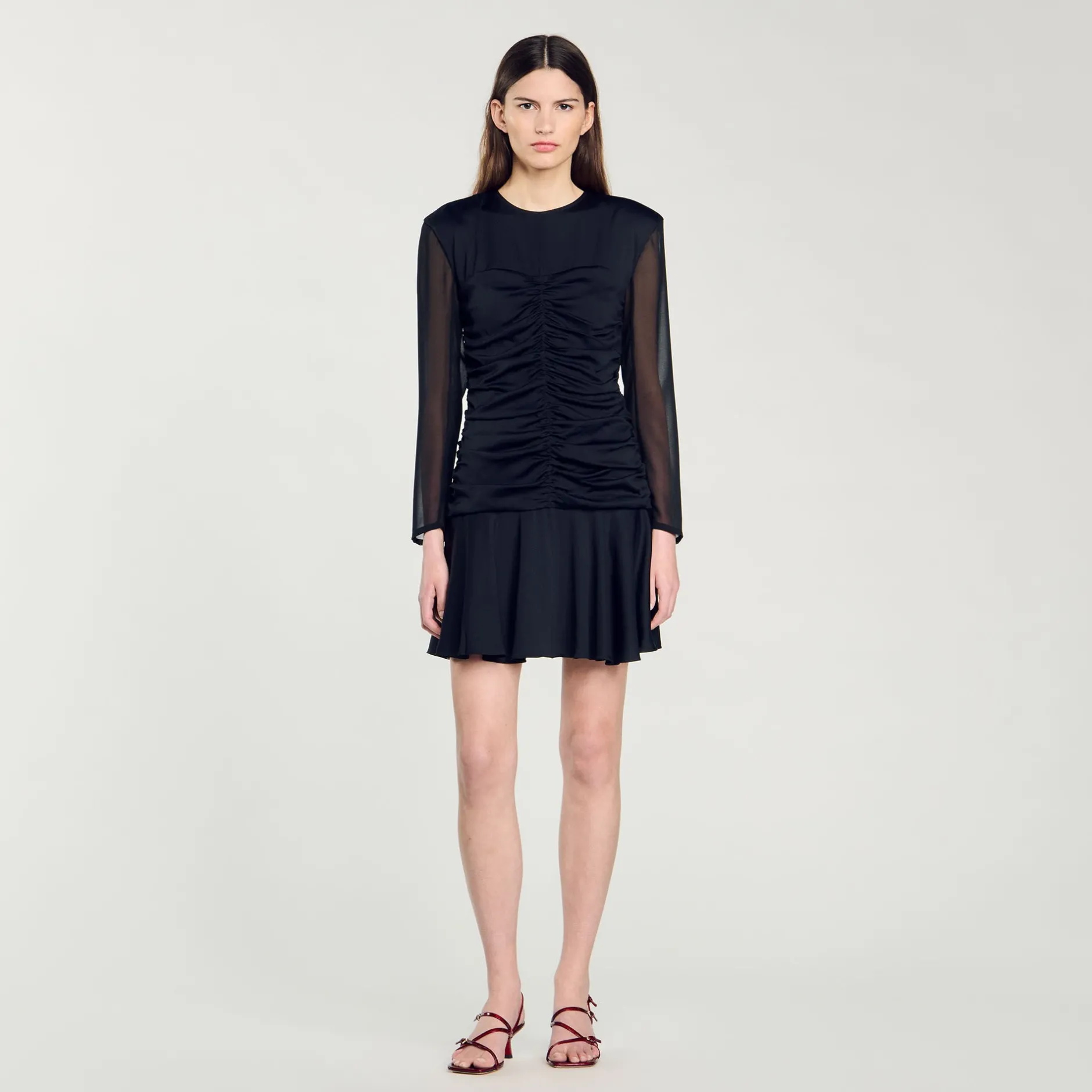Femme SANDRO Robe Courte Drapée
