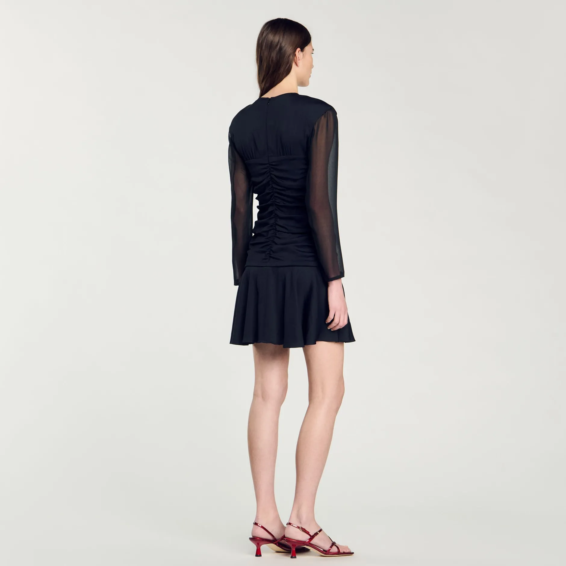 Femme SANDRO Robe Courte Drapée