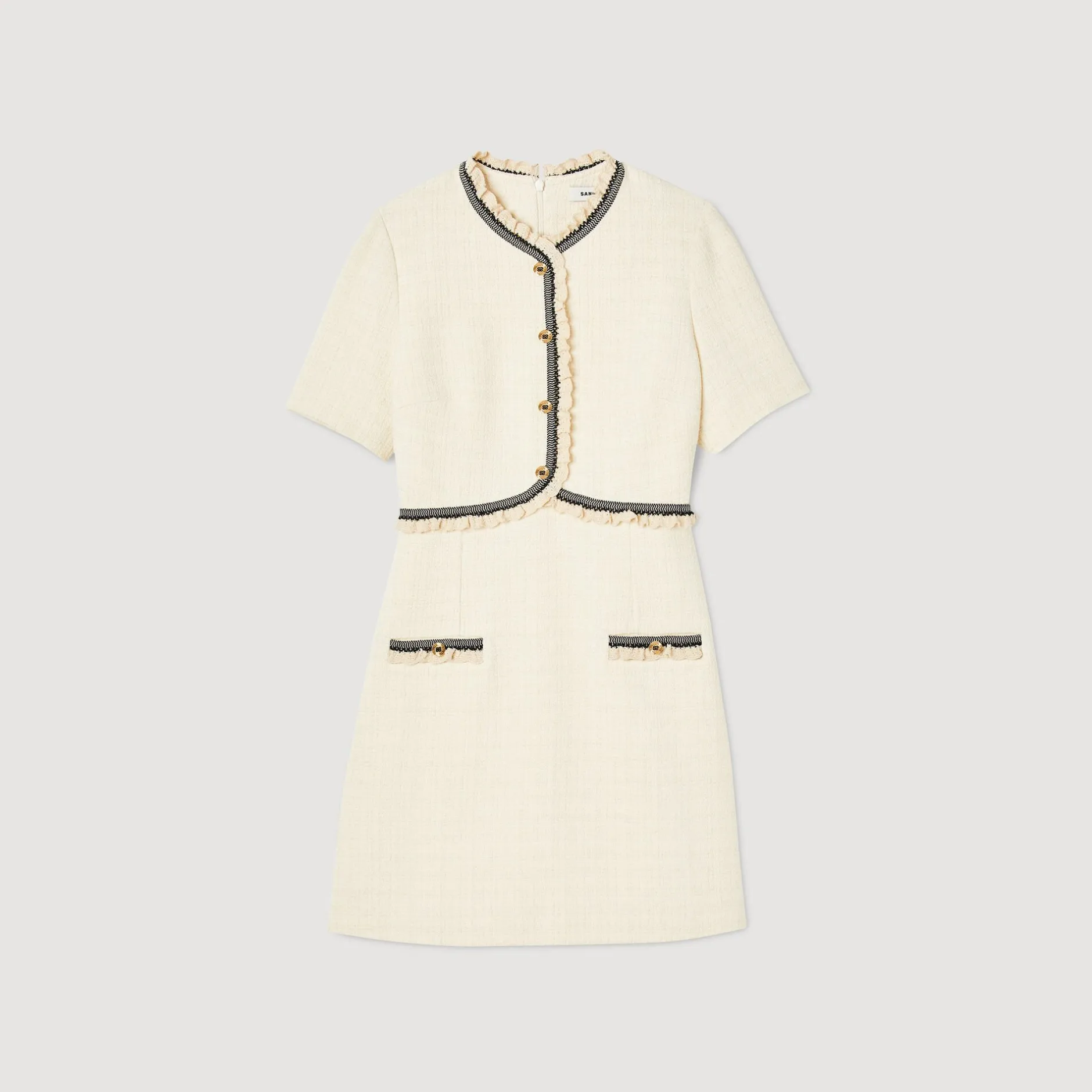 Femme SANDRO Robe Courte En Tweed