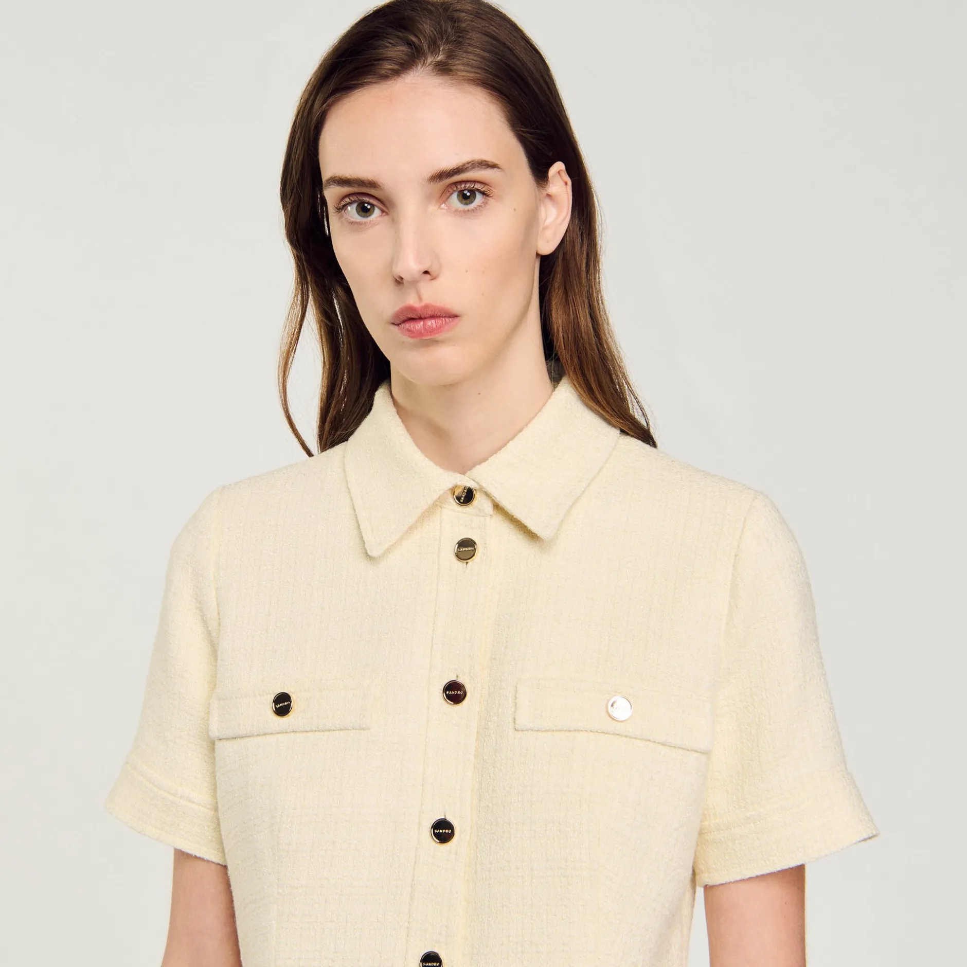 Femme SANDRO Robe Courte En Tweed