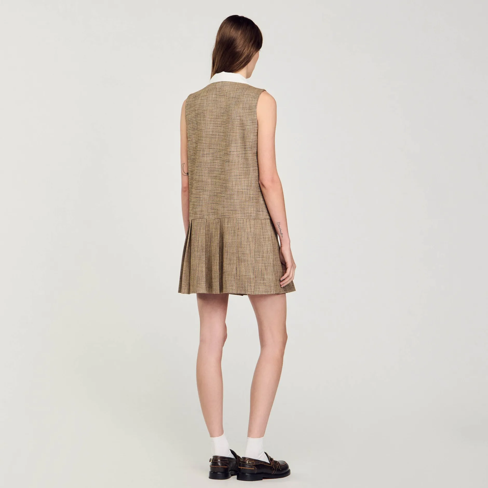 Femme SANDRO Robe Courte Pied De Puce