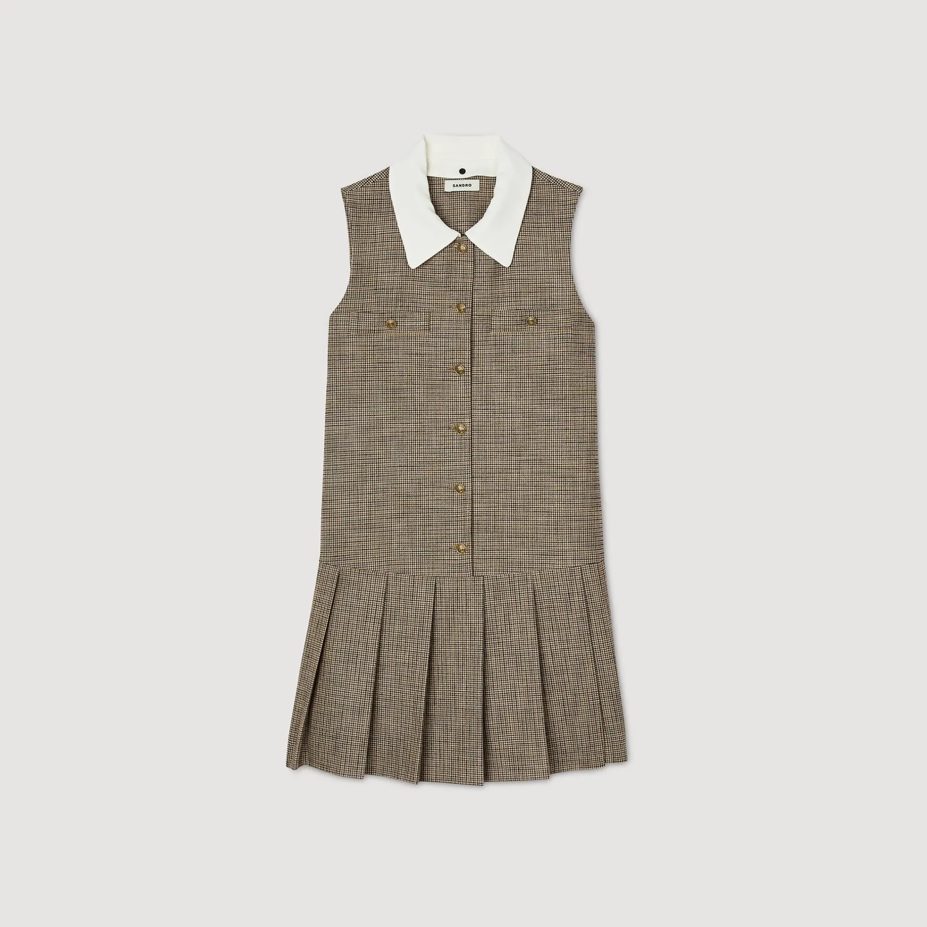 Femme SANDRO Robe Courte Pied De Puce