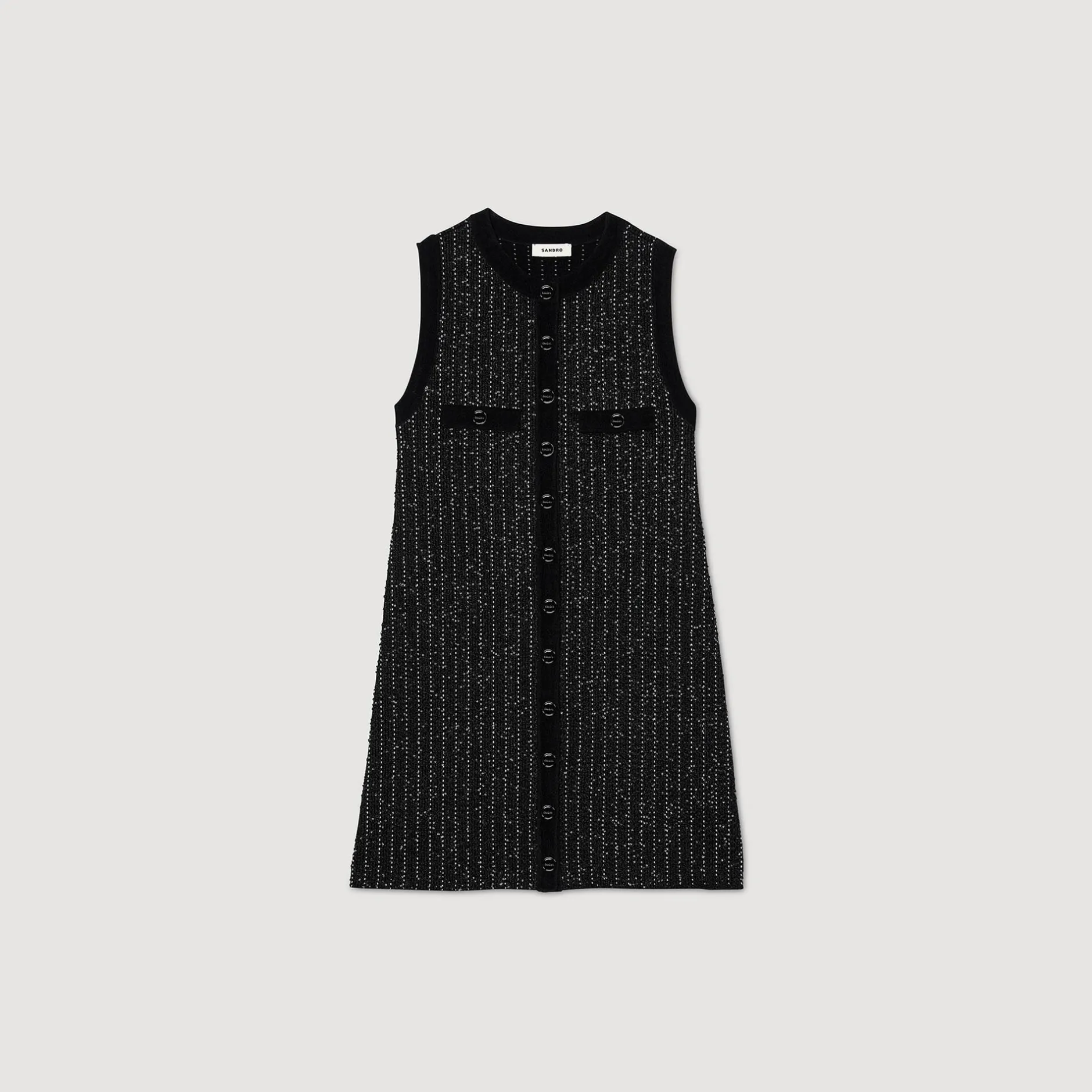 Femme SANDRO Robe En Maille Fantaisie