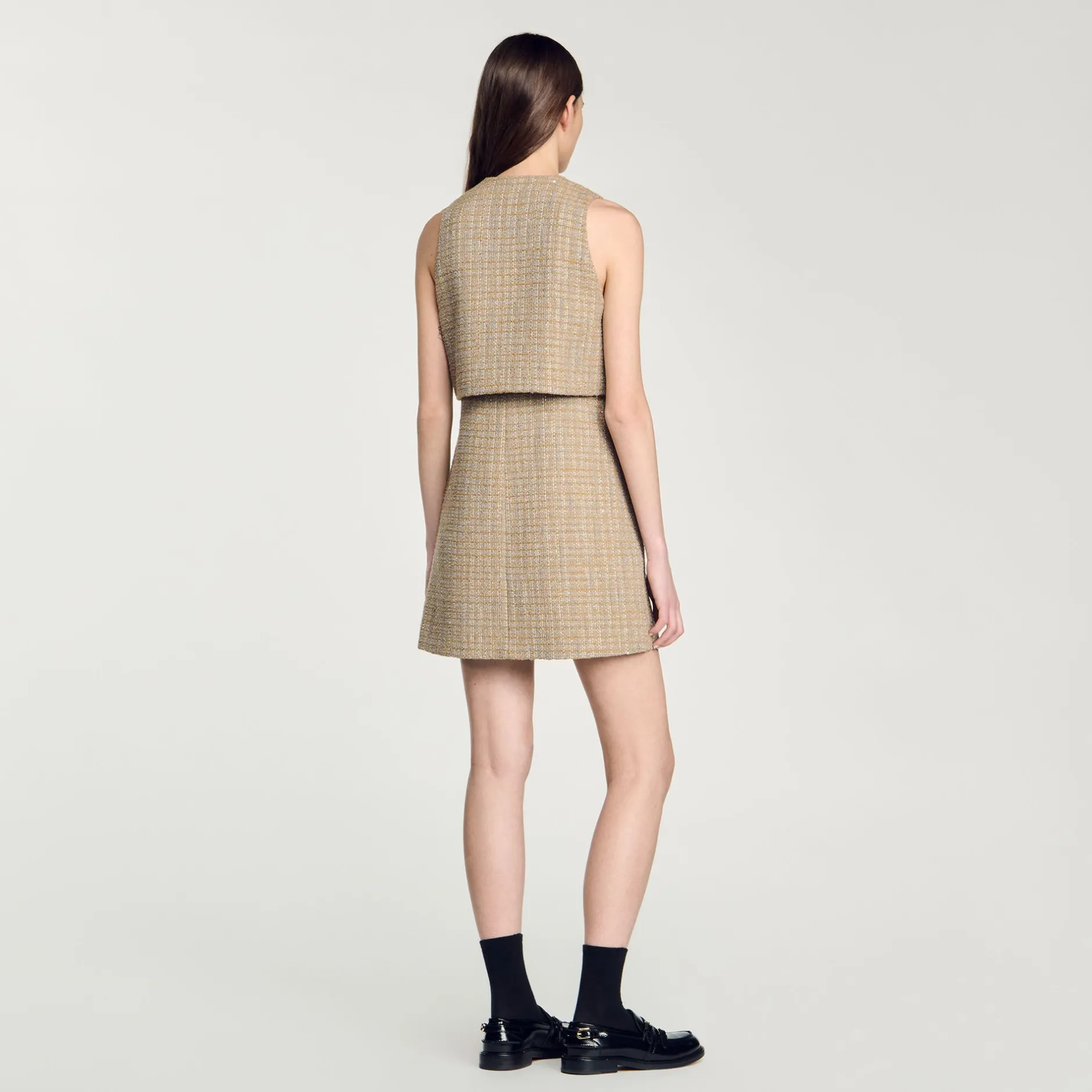 Femme SANDRO Robe En Tweed