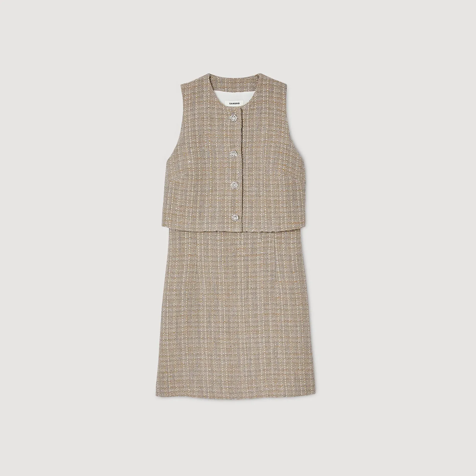 Femme SANDRO Robe En Tweed