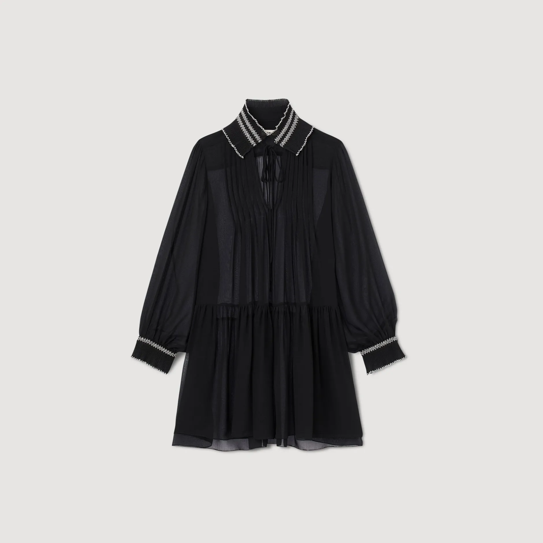 Femme SANDRO Robe Fluide En Mousseline