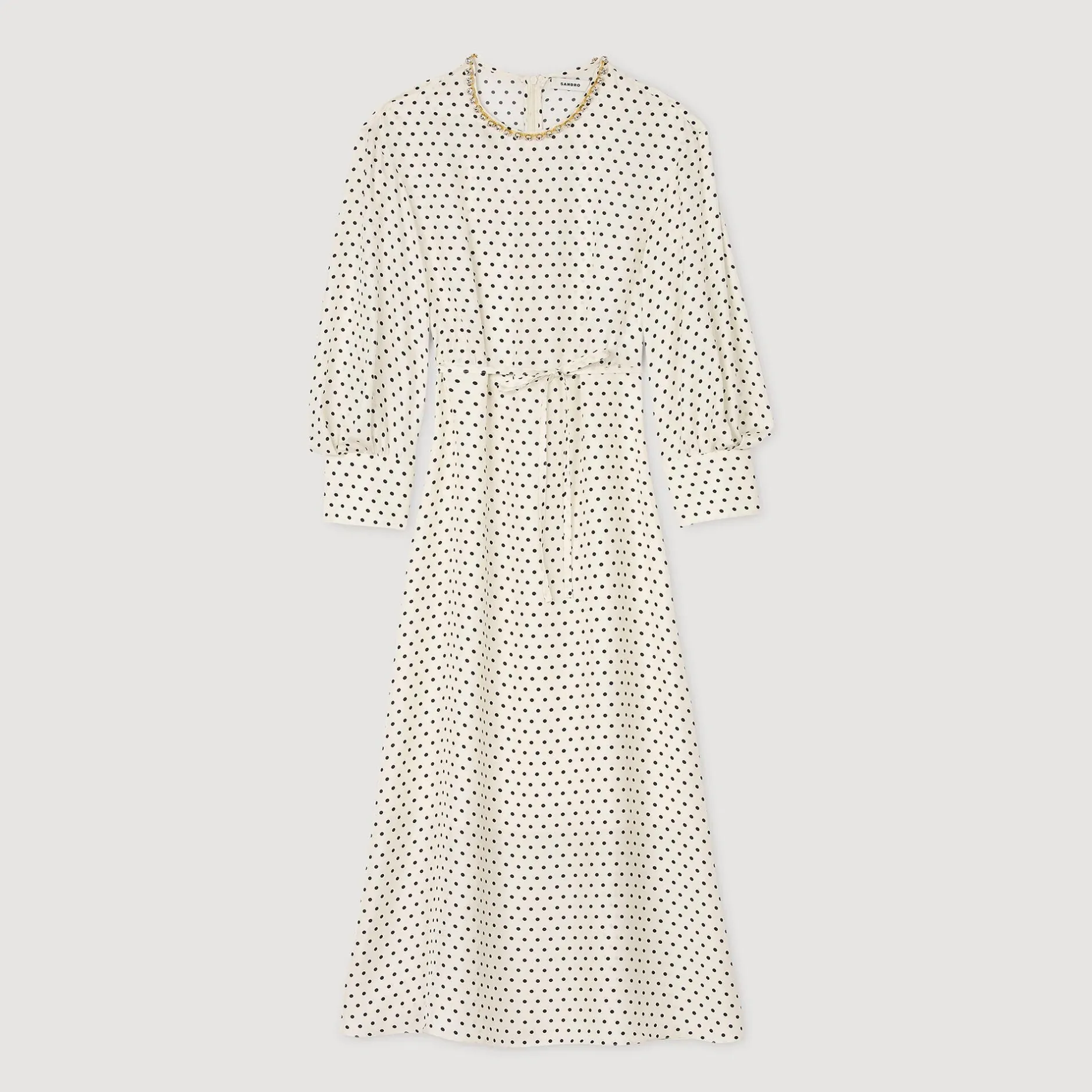 Femme SANDRO Robe Longue à Pois