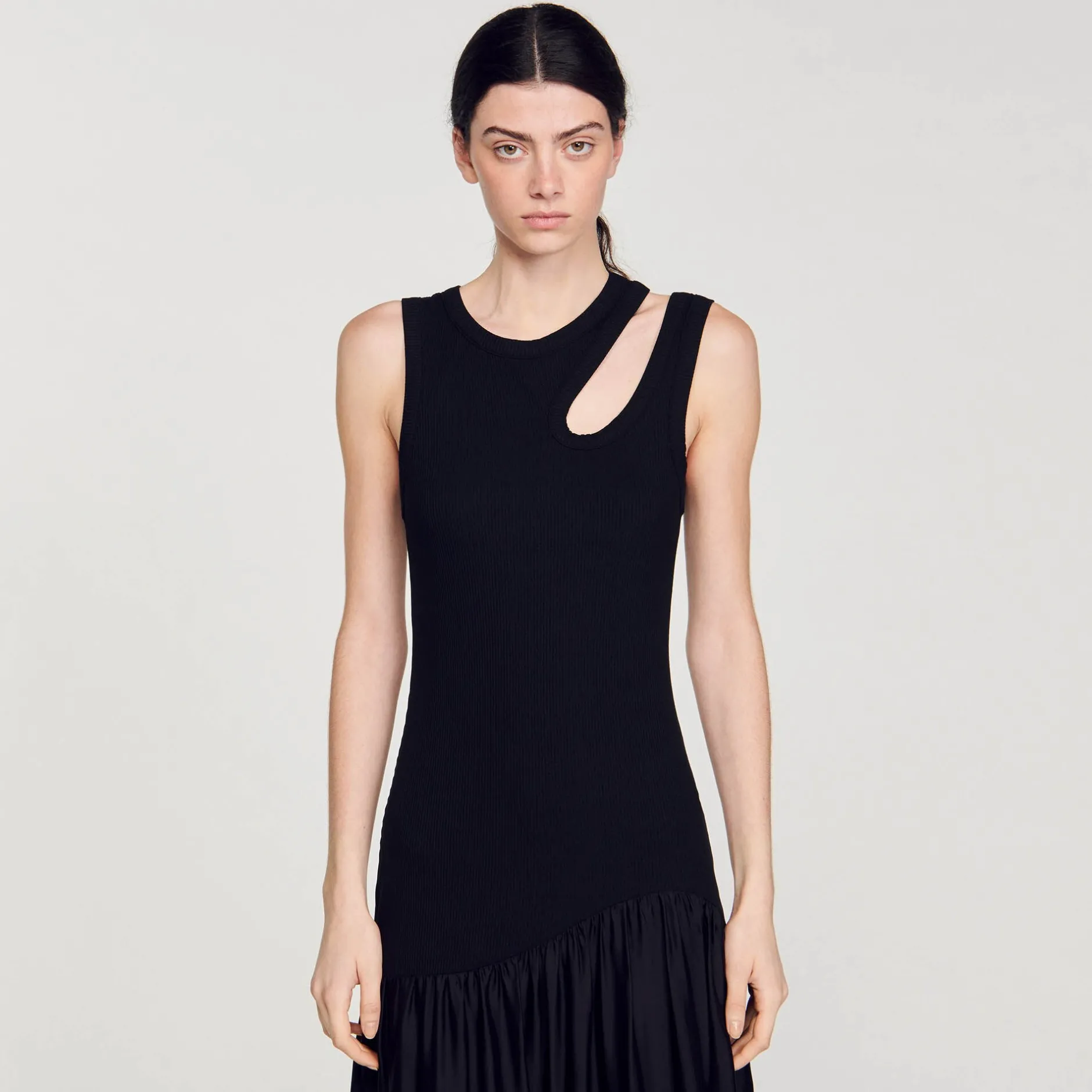 Femme SANDRO Robe Longue Bimatières