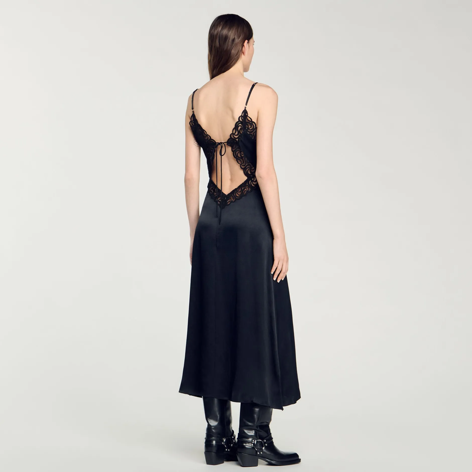 Femme SANDRO Robe Longue Dentelle