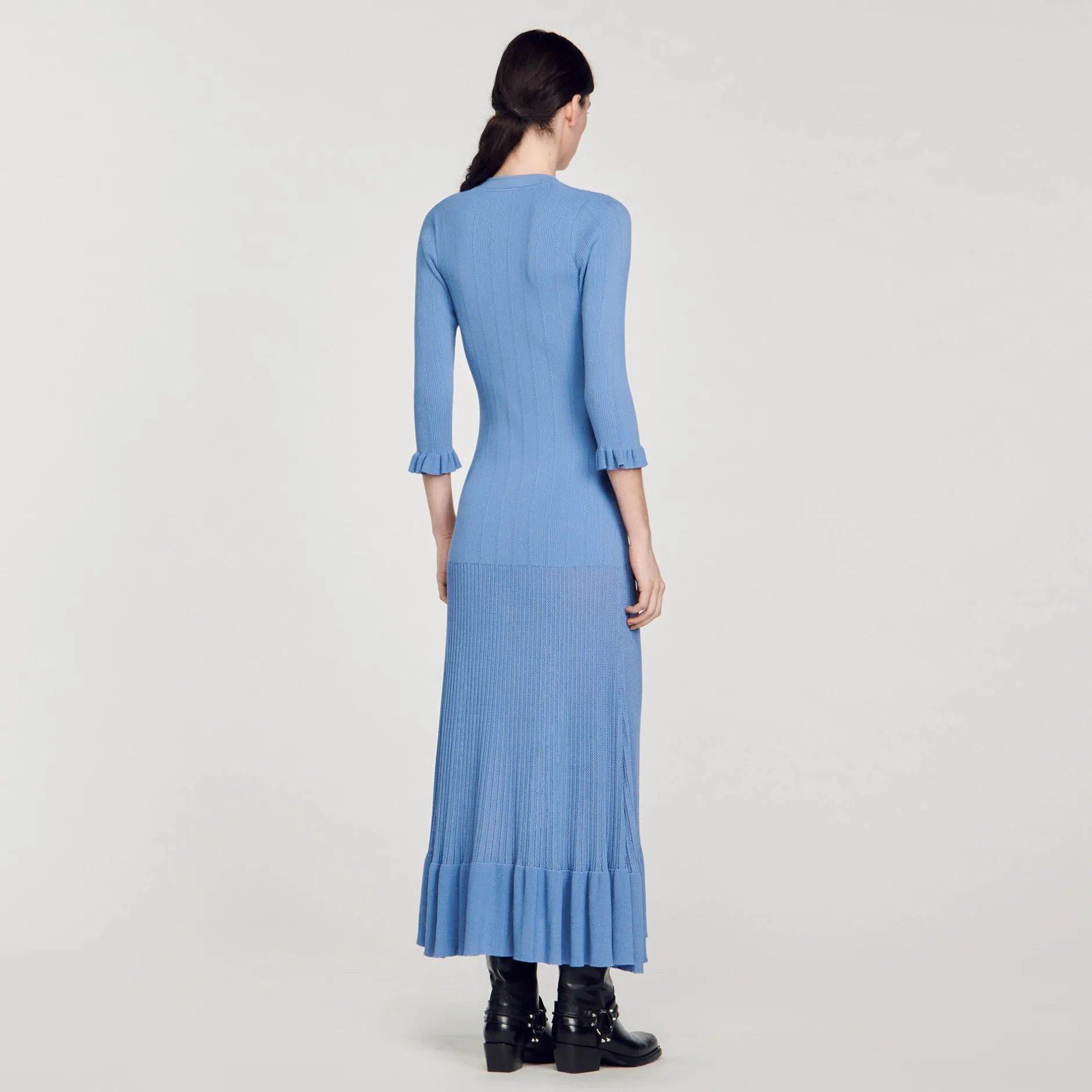 Femme SANDRO Robe Longue En Maille